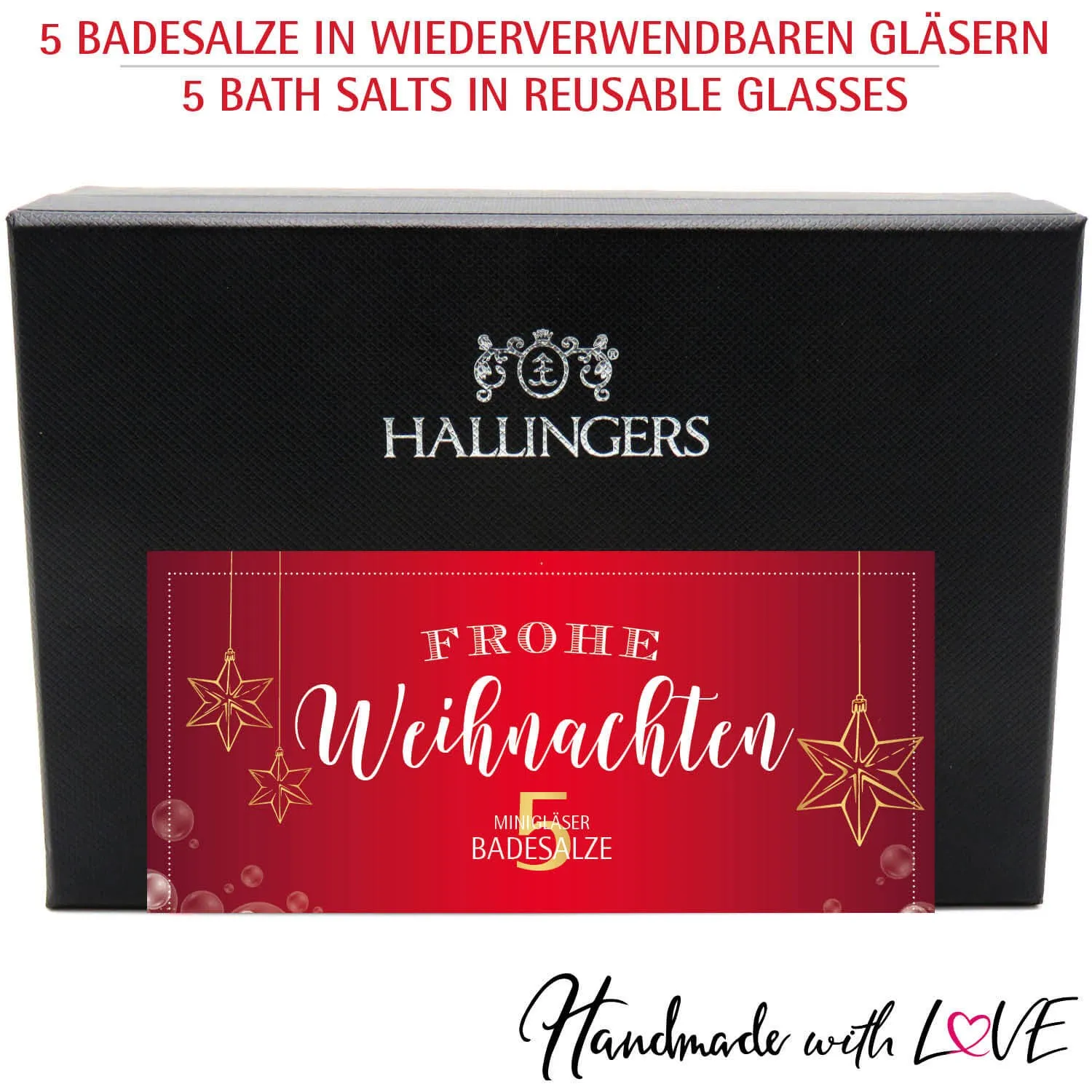 Frohe Weihnachten (5 Badesalze im Glas)