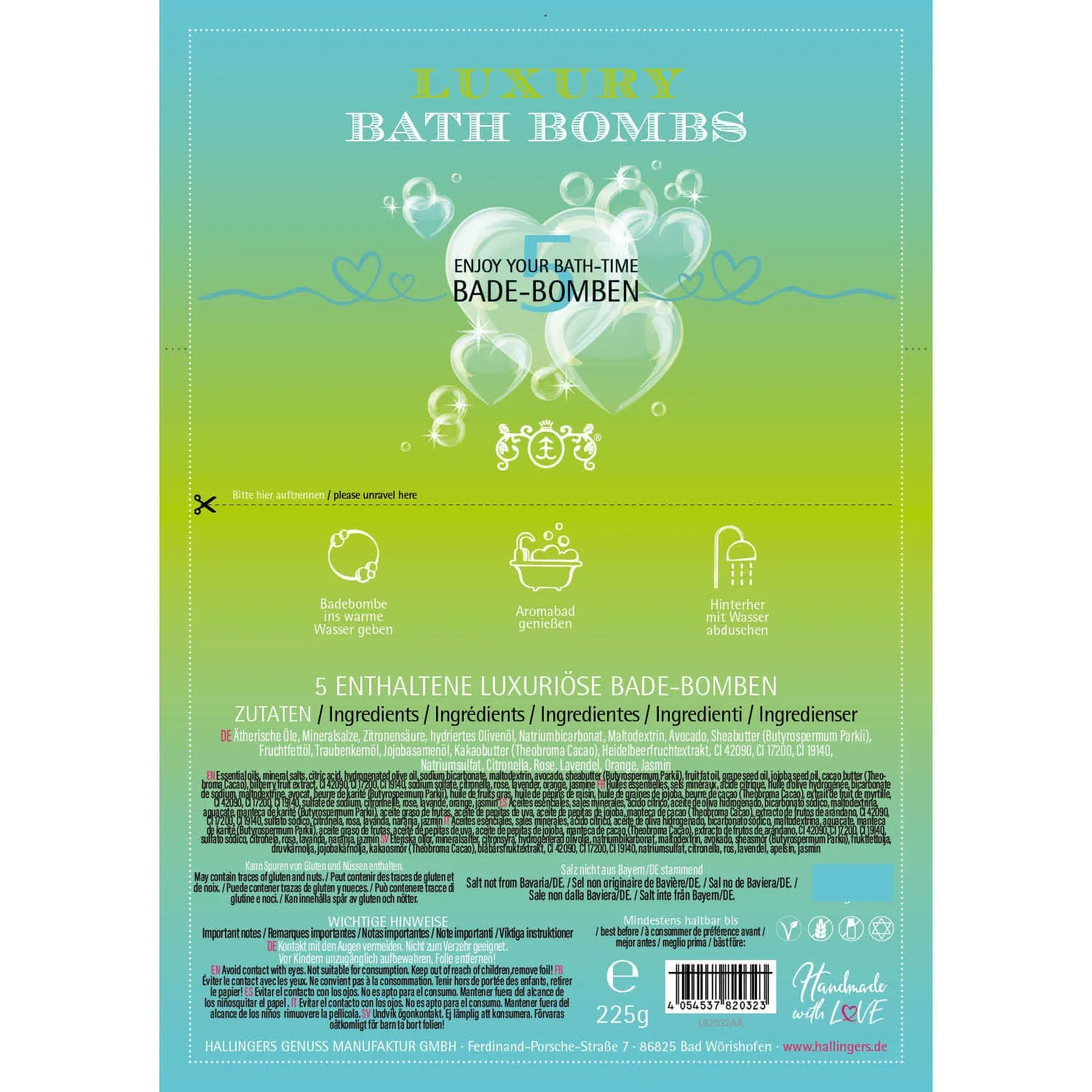 Luxury Bath Bombs - Green (5 Badebomben)