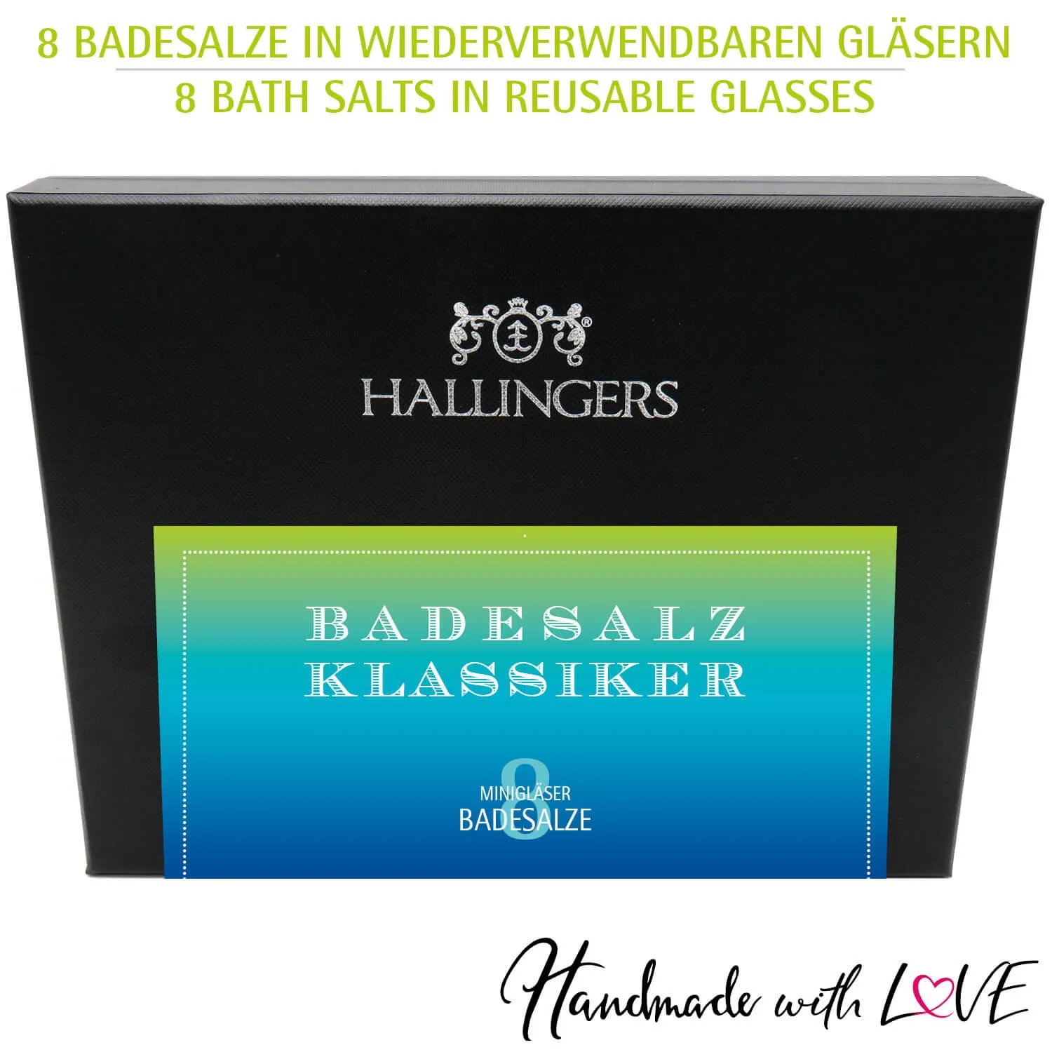 Badesalz Klassiker - Blue (8 Badesalze im Glas)