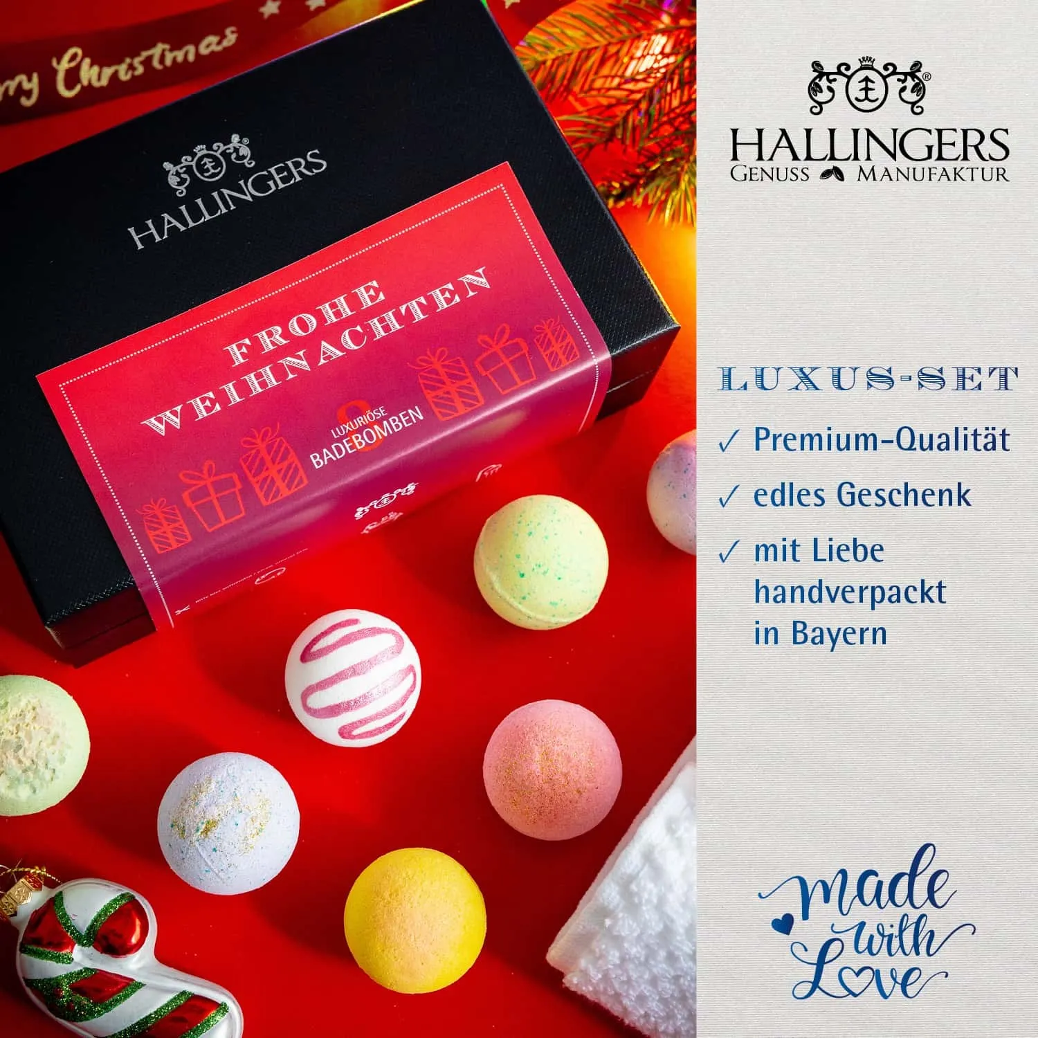 BADEBOMBEN SET IN DER GESCHENKBOX - 8x Badekugeln & Bath Bombs für entspannende Wellness-, Spa- & Wohlfühlmomente, stilvoll verpackt in einer edlen Geschenkbox. Die besondere Geschenkidee für Frauen, Entspannung & Me-Time