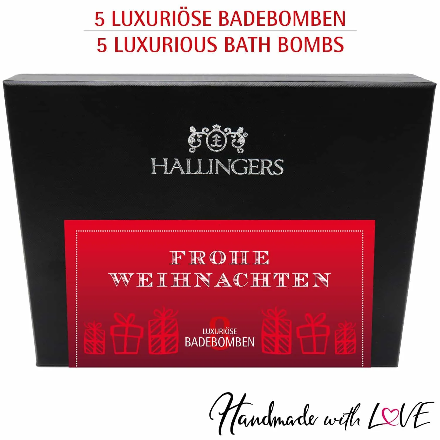 Frohe Weihnachten - Badebomben-Set, 8 Badekugeln Bath Bomb