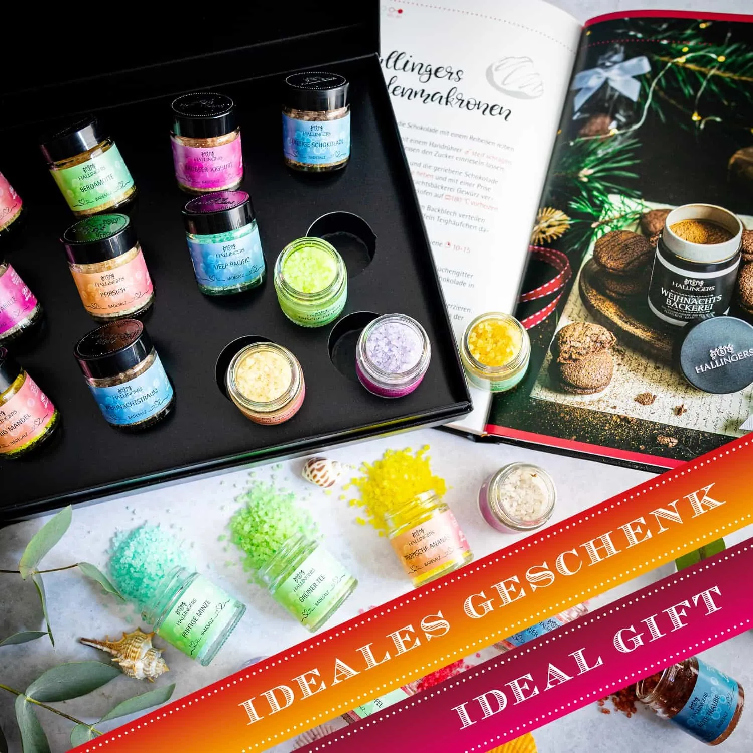 Perfekt für Peeling, Sauna oder die Badewanne.