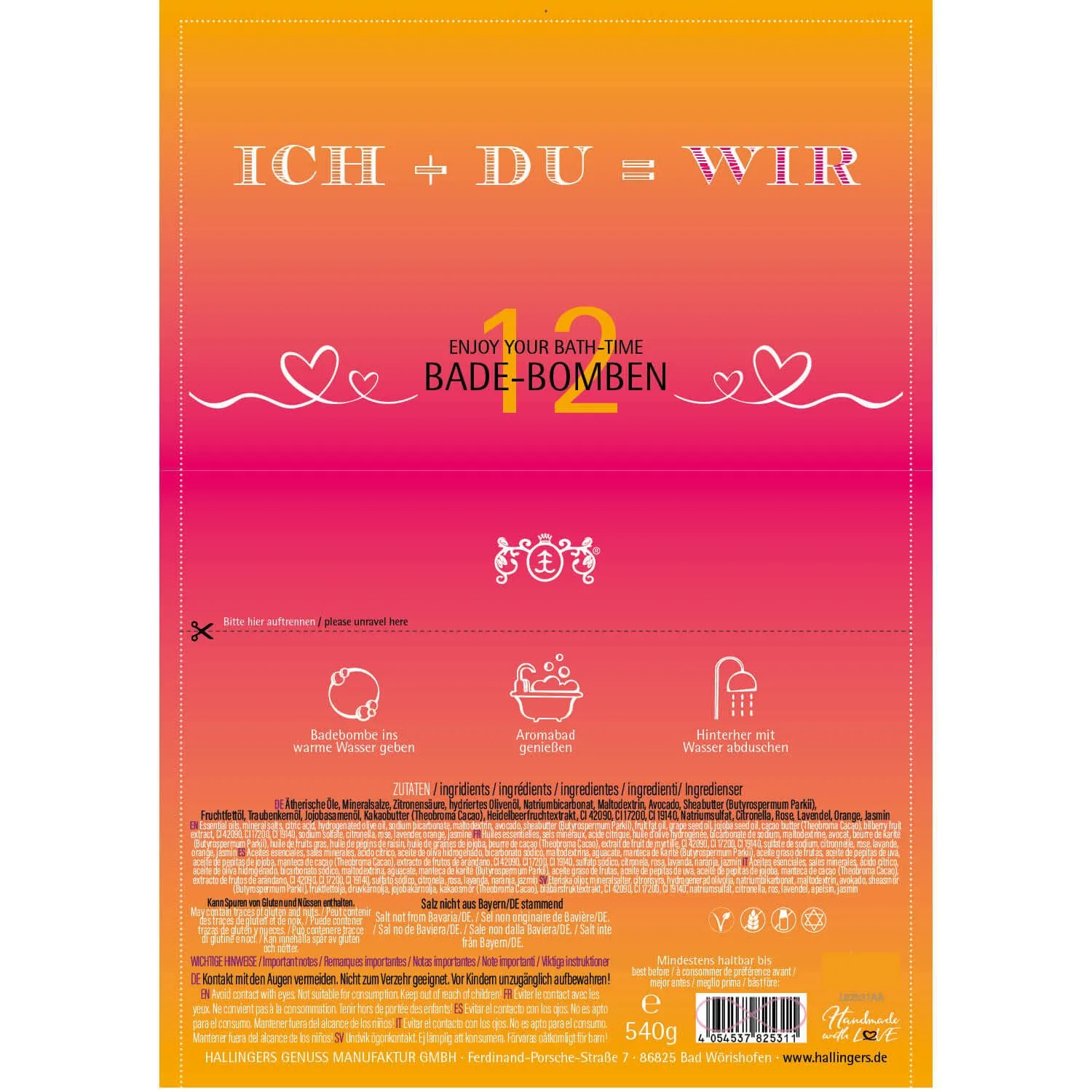 Luxury Bath Bombs - DU + ICH = WIR (12 Badebomben)