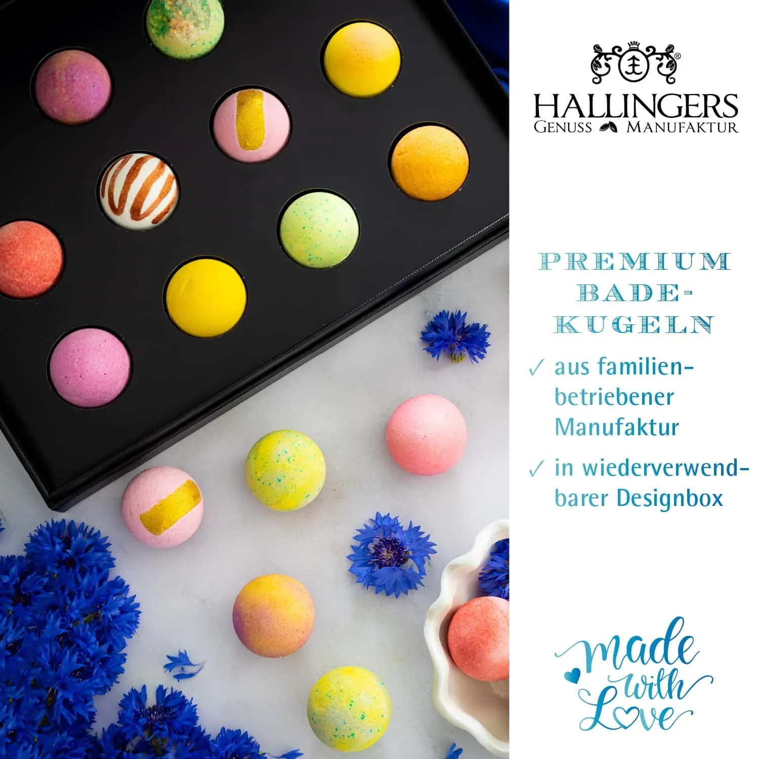 BESONDERS STATT GEWÖHNLICH - Edition \Herzlichen Glückwunsch\: Schluss mit Geschenksets, die nur durch ihre Verpackung beeindrucken - der Unterschied zeigt sich, wo jede Badebombe ein eigenes Spa-Erlebnis voller Duft & Entspannung schafft