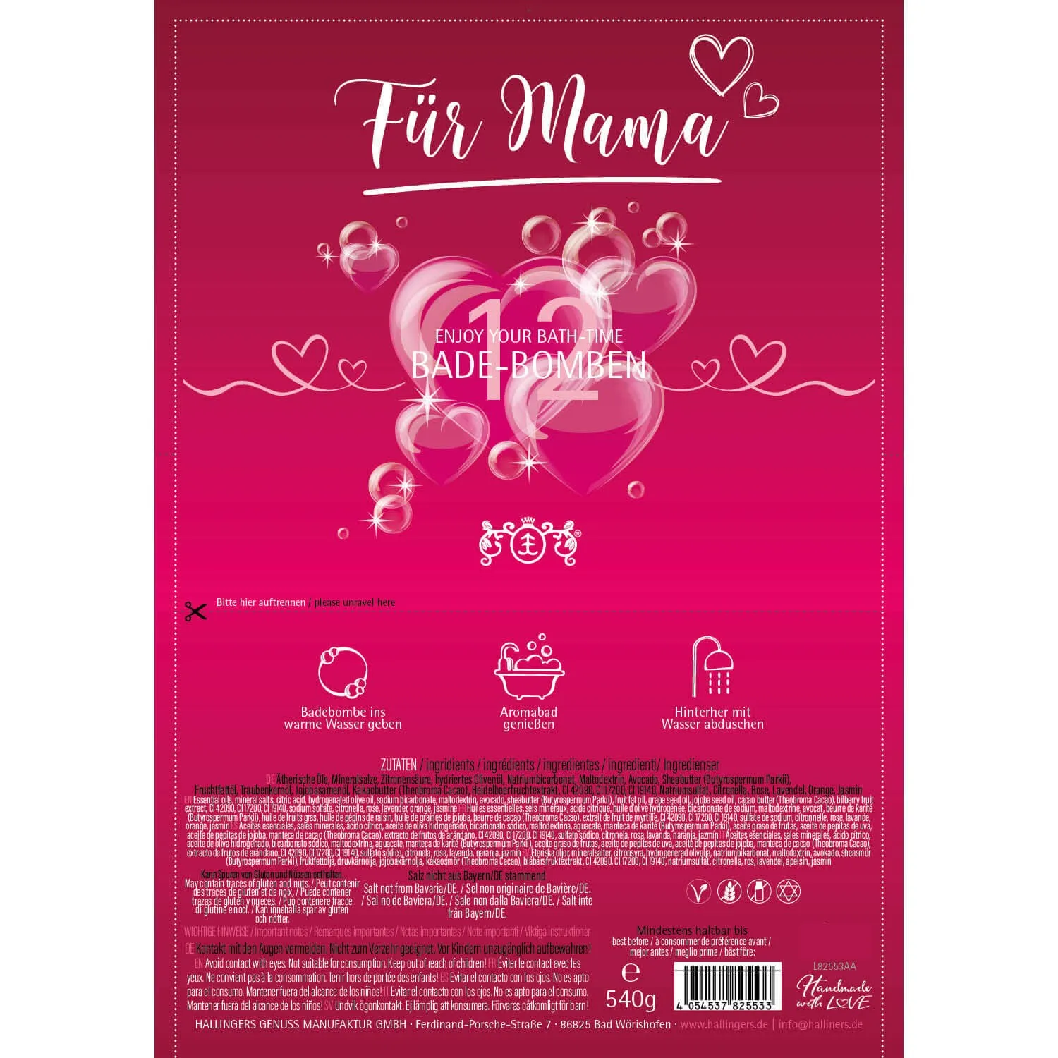 Zum Muttertag (12 Badebomben)