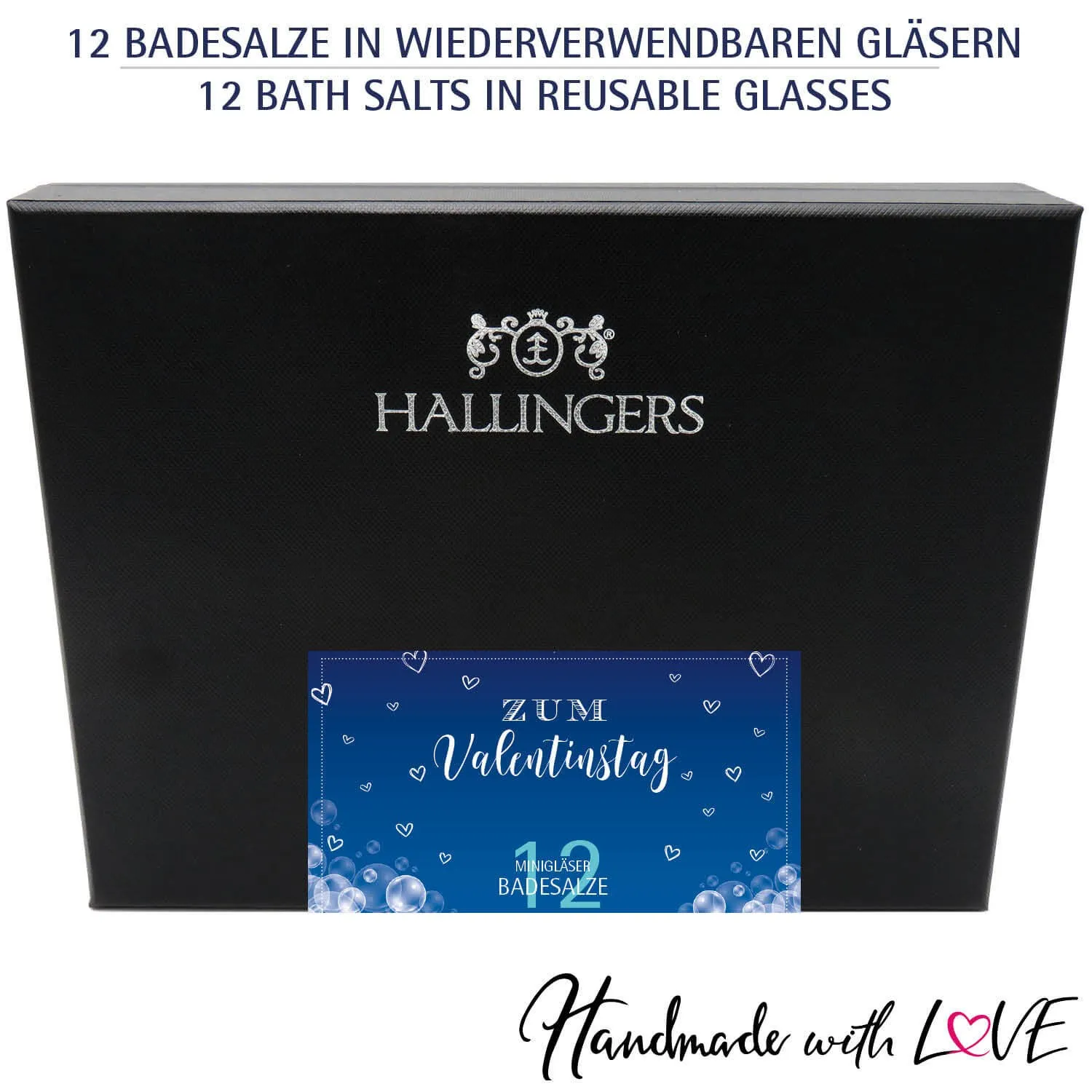 Zum Valentinstag (12 Badesalze im Glas)