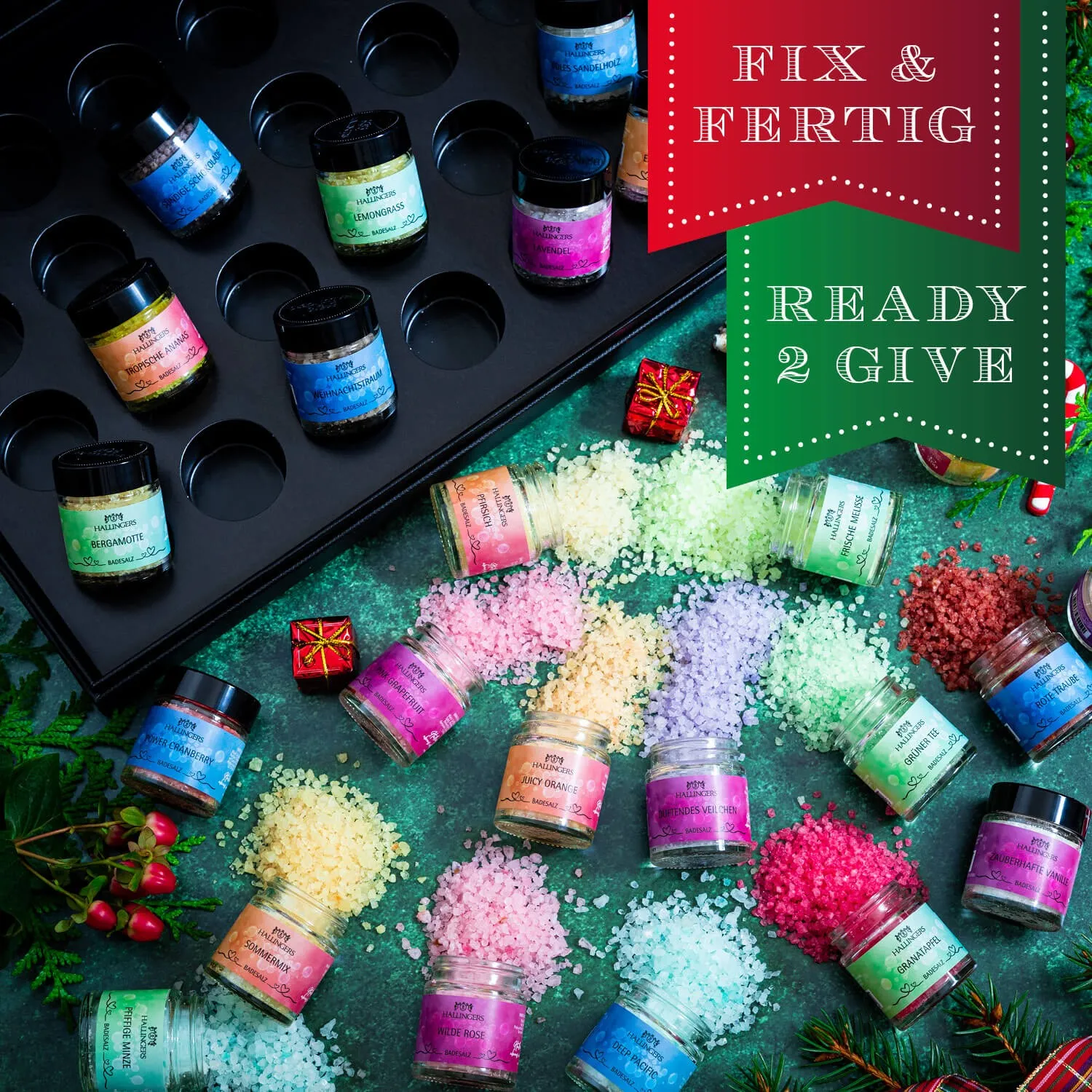 Perfekt für Peeling, Sauna oder die Badewanne.