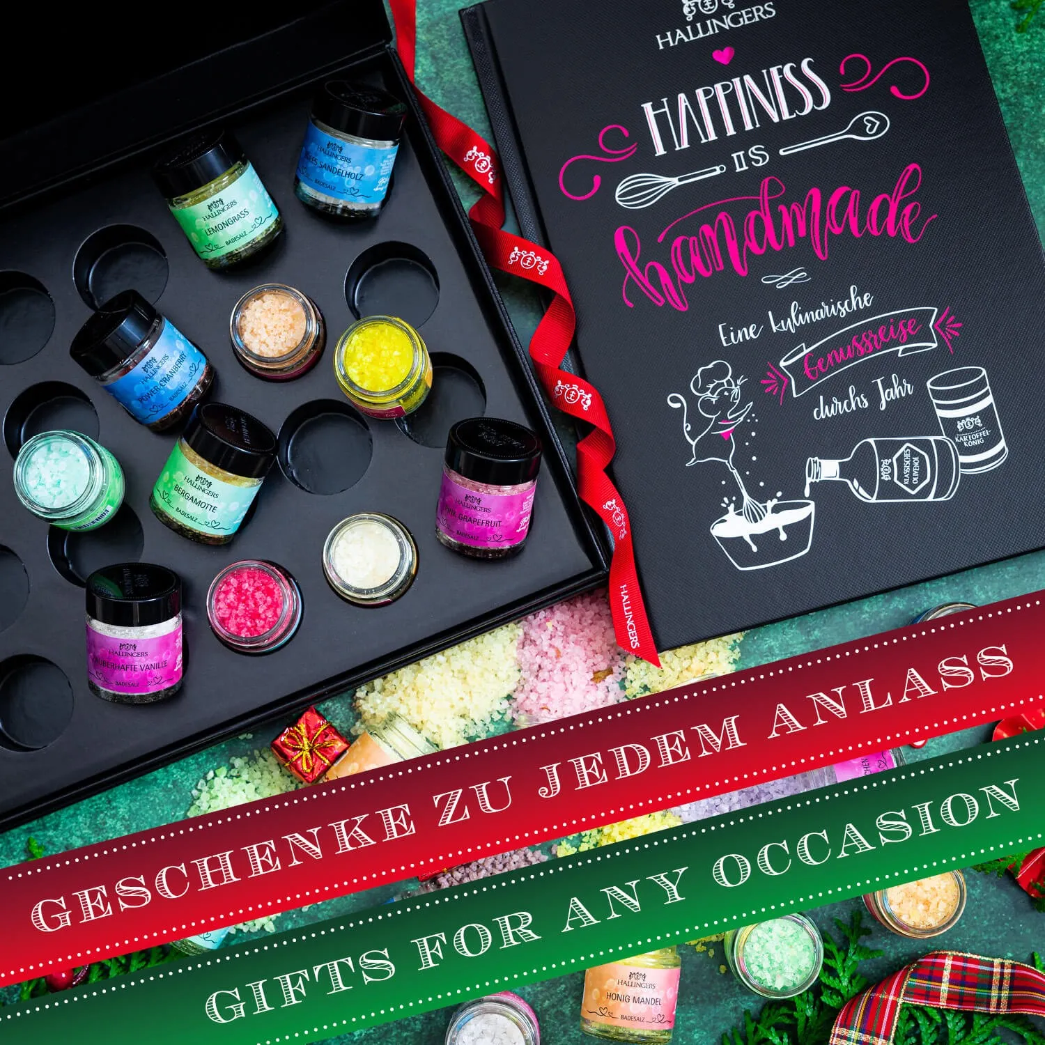 Perfekt für Peeling, Sauna oder die Badewanne.