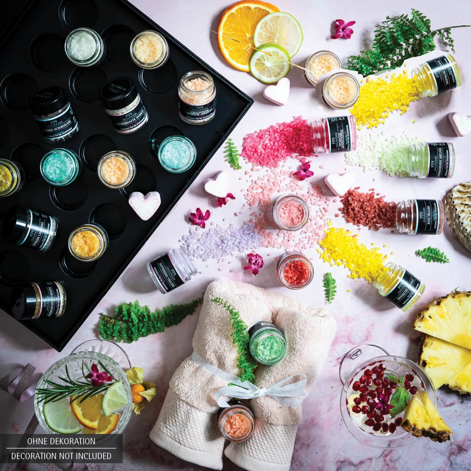 Frohe Weihnachten & Happiness is handgemacht (24 Badesalze im Glas)