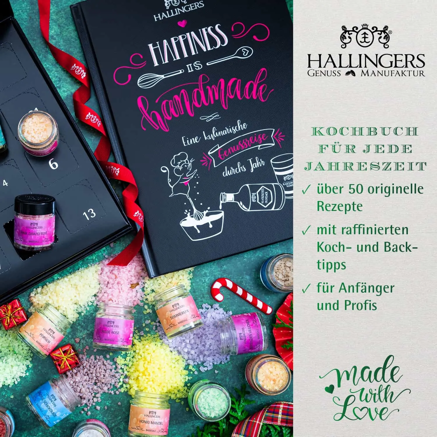 Perfekt für Peeling, Sauna oder die Badewanne.