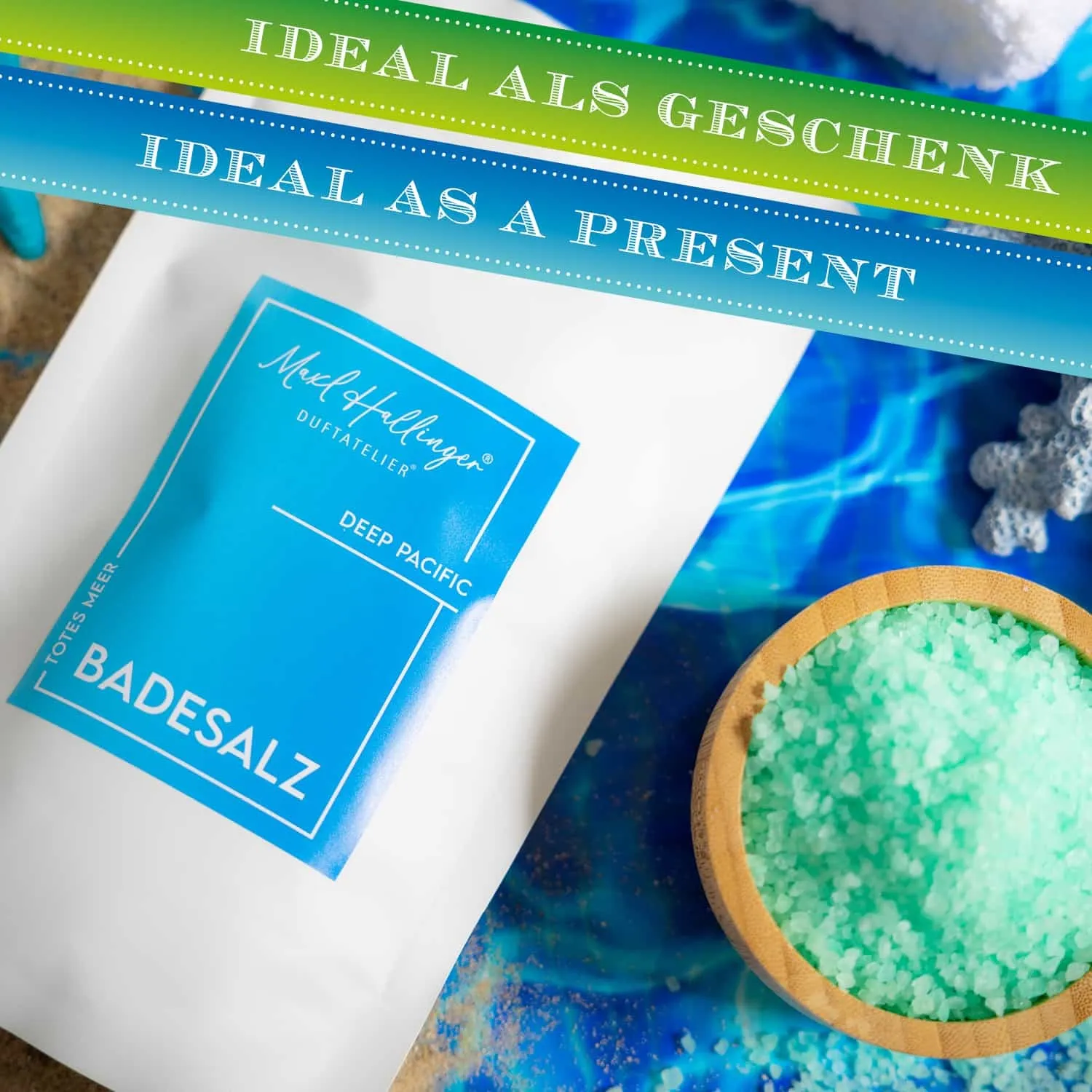 Perfekt für Peeling, Sauna oder die Badewanne.