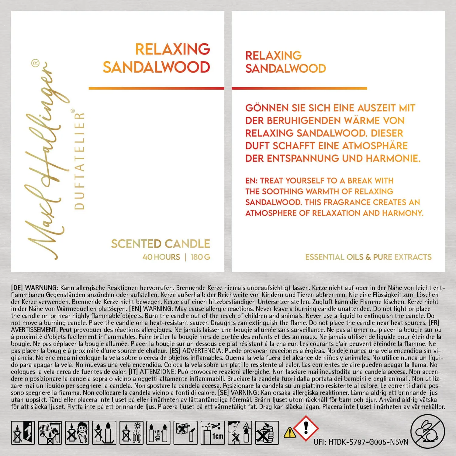 Relaxing Sandalwood (Sandelholz-Duftkerze)