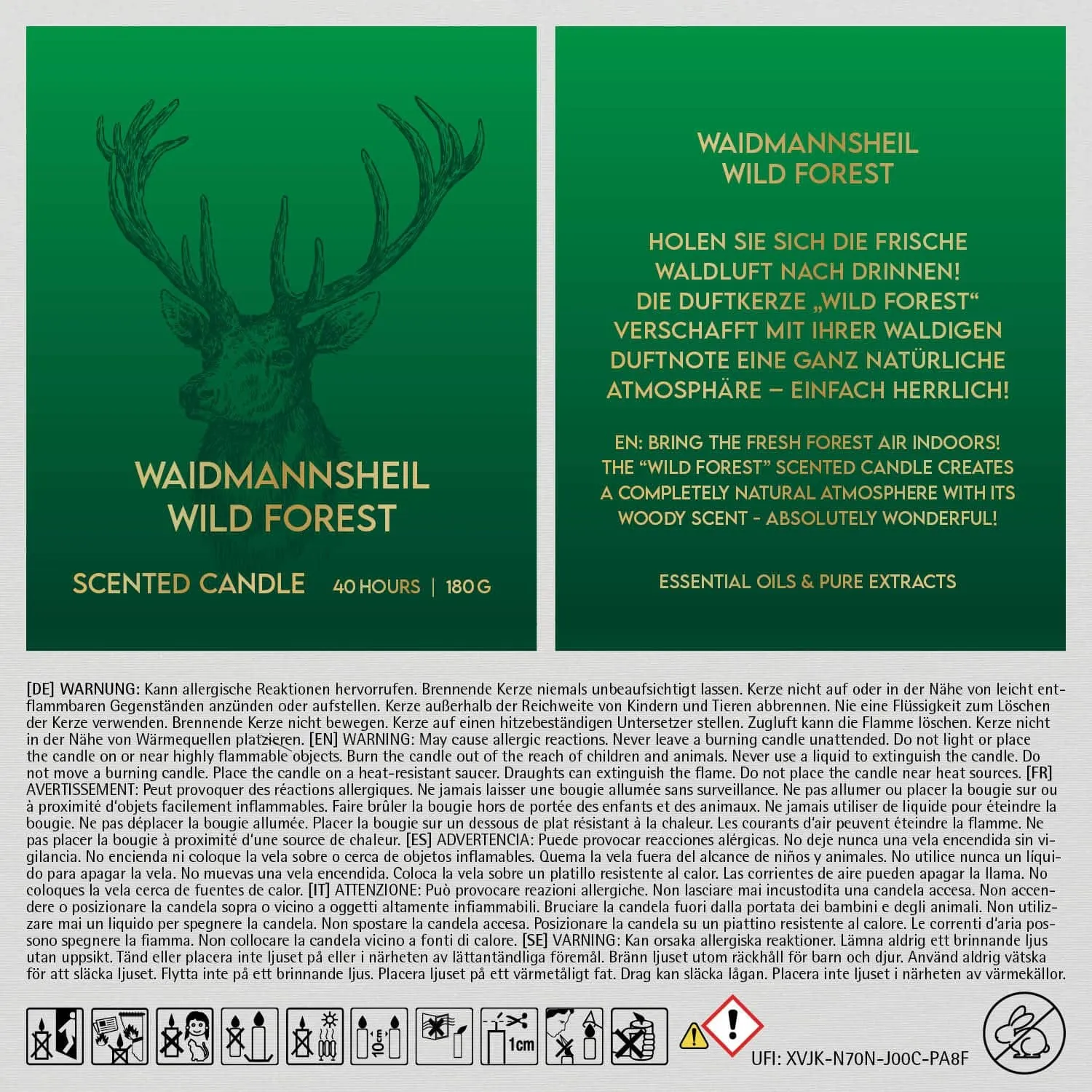 Waidmannsheil (Wild Forest-Duftkerze)