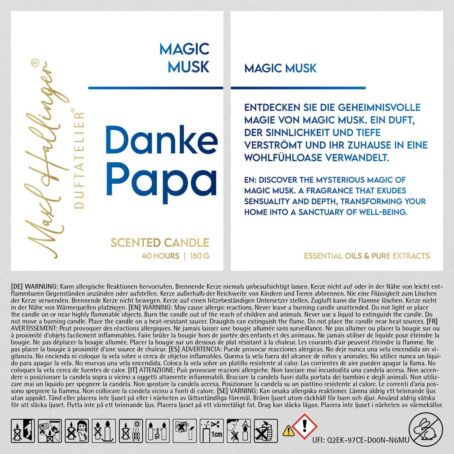 Danke Papa (Moschus-Duftkerze)