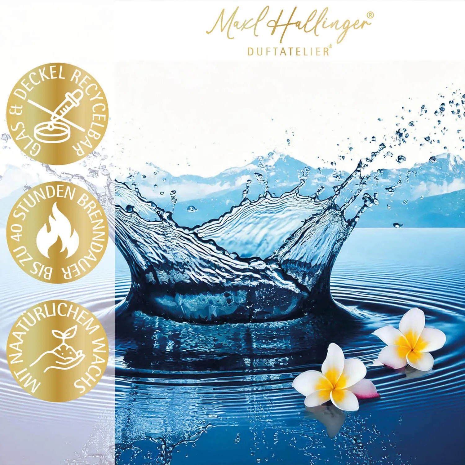 Frohe Weihnachten grüner Kranz (Fresh-Breeze-Duftkerze)