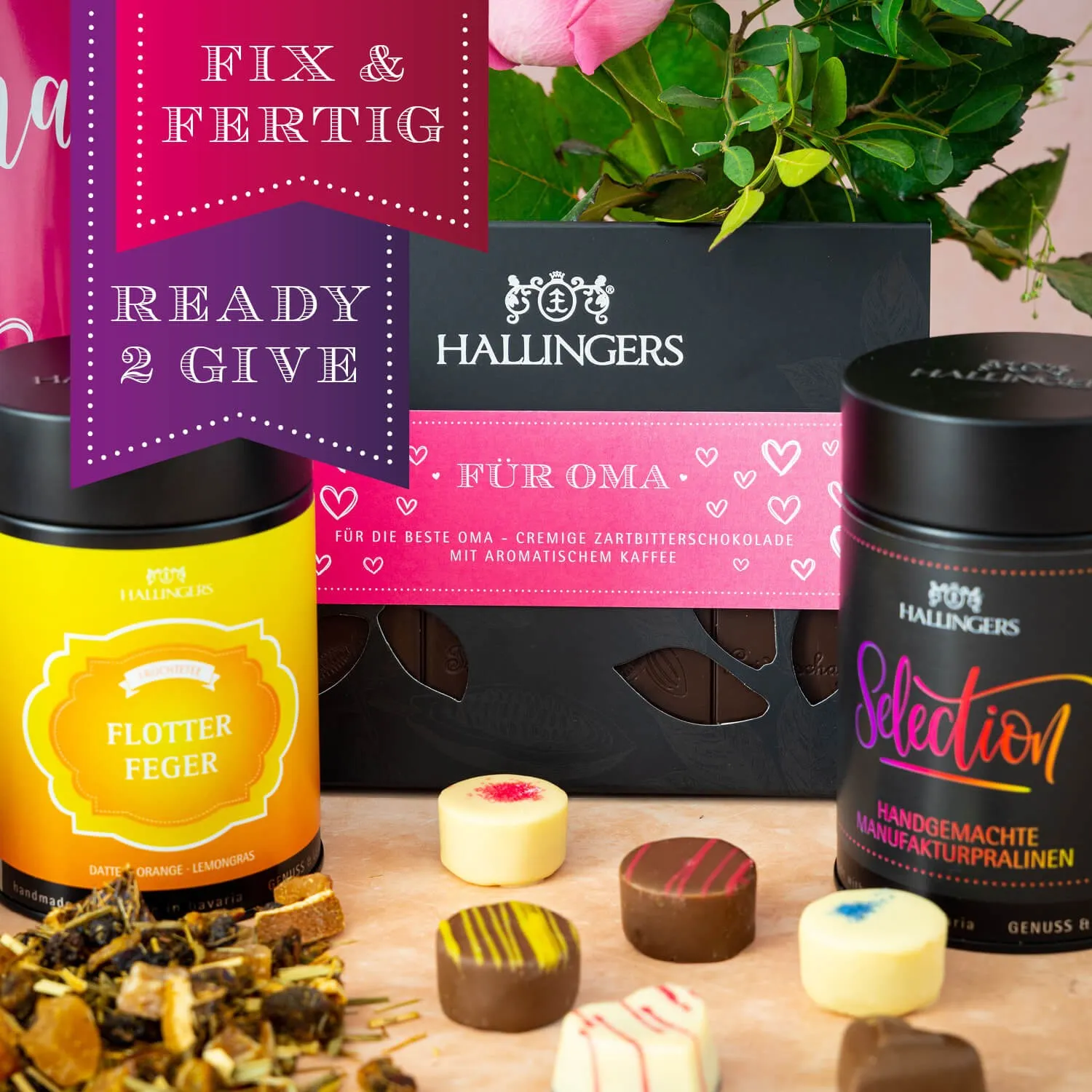 Mit dem Set verschenken Sie Luxus pur! Bleiben Sie einfach zu Hause und bestellen Sie ganz bequem online.