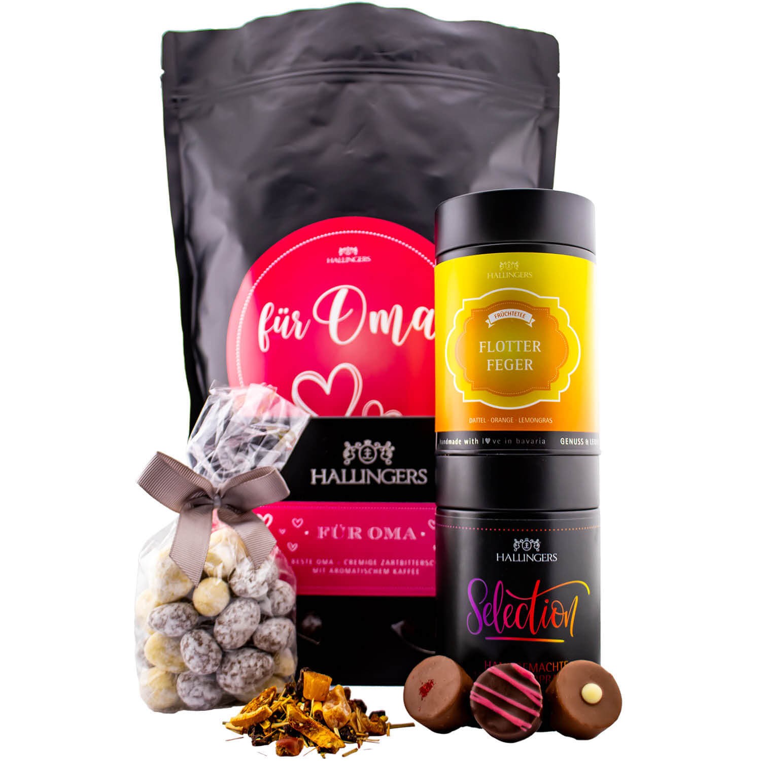 Feinkost Muttertagsgeschenk-Set - XXL-Wundertüte Gourmet "Für Oma" - Hallingers Genuss Manufaktur