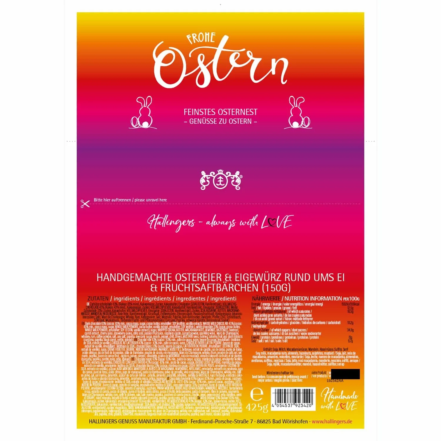 Frohe Ostern Osternest (Geschenkkorb)