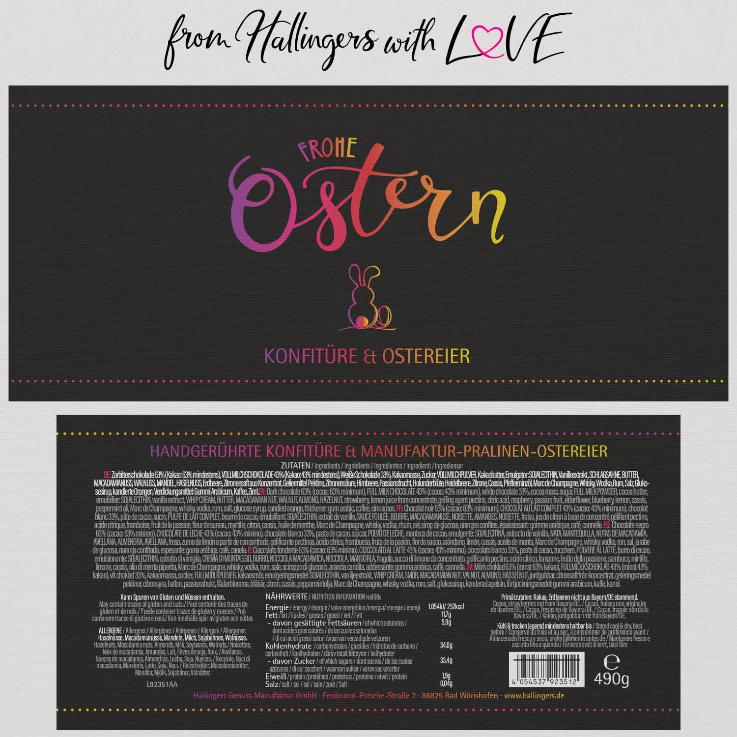 Frohe Ostern - black (Geschenkkorb)