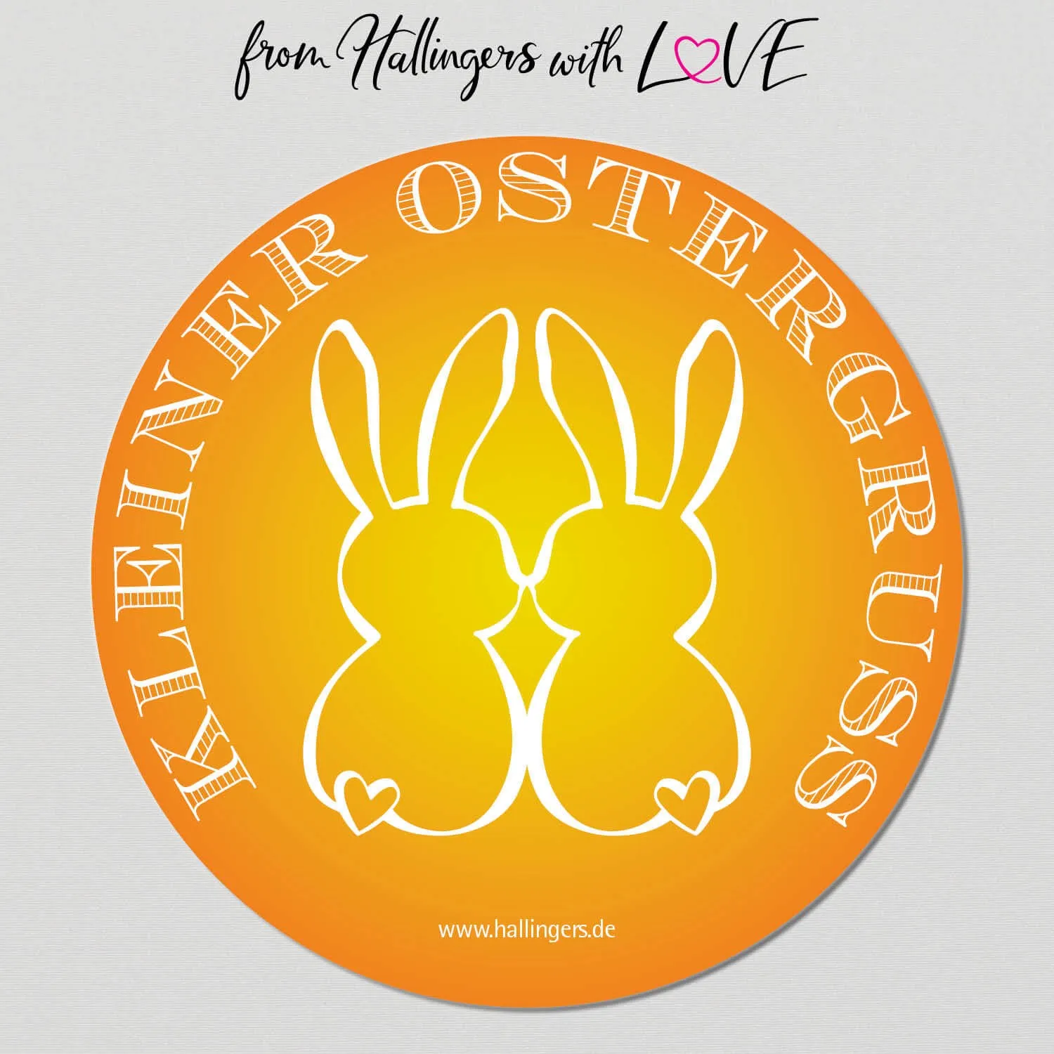 Kleiner Ostergruß - orange (Geschenkkorb)