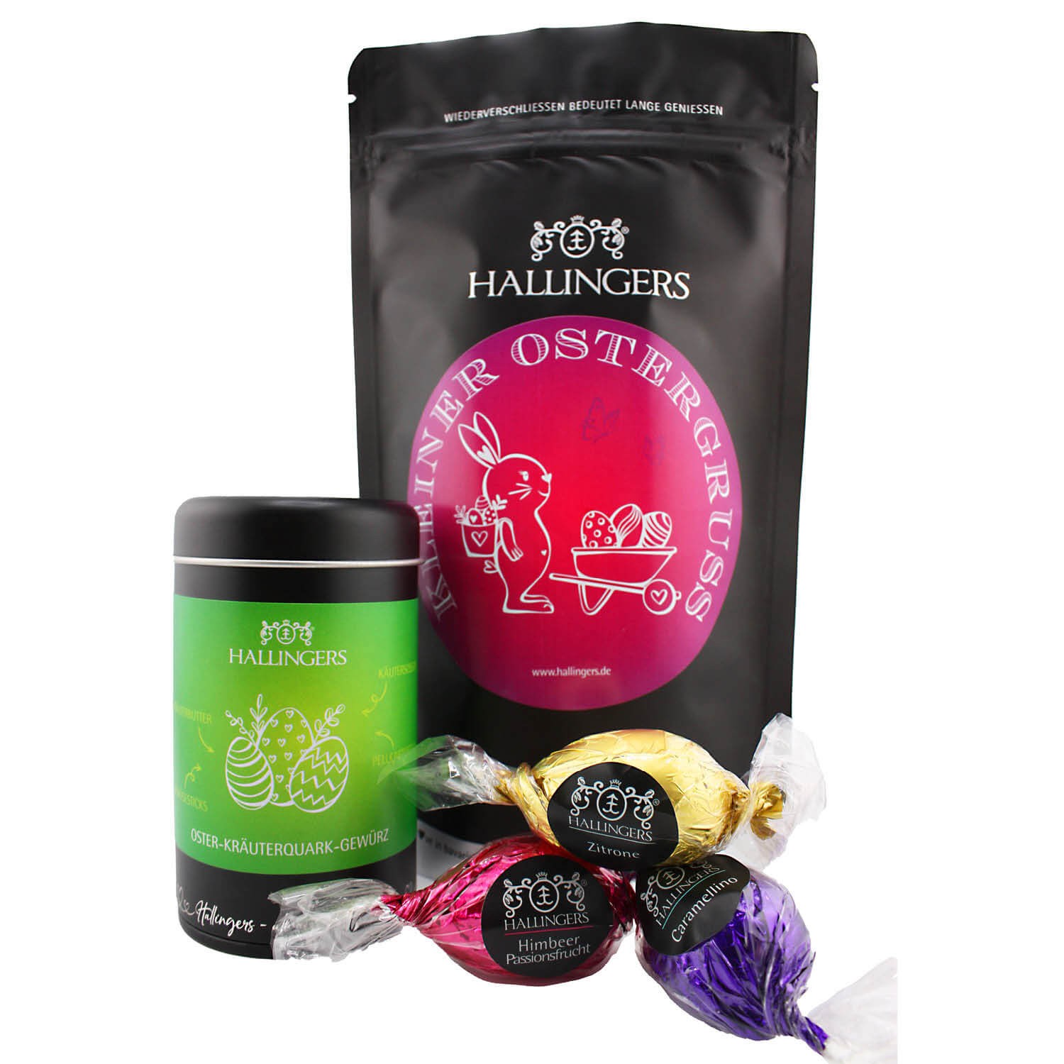 Feinkost Oster-Geschenk-Set - Gourmet-Auswahl Wundertüte "Kleiner Ostergruß pu..." - Hallingers Genuss Manufaktur