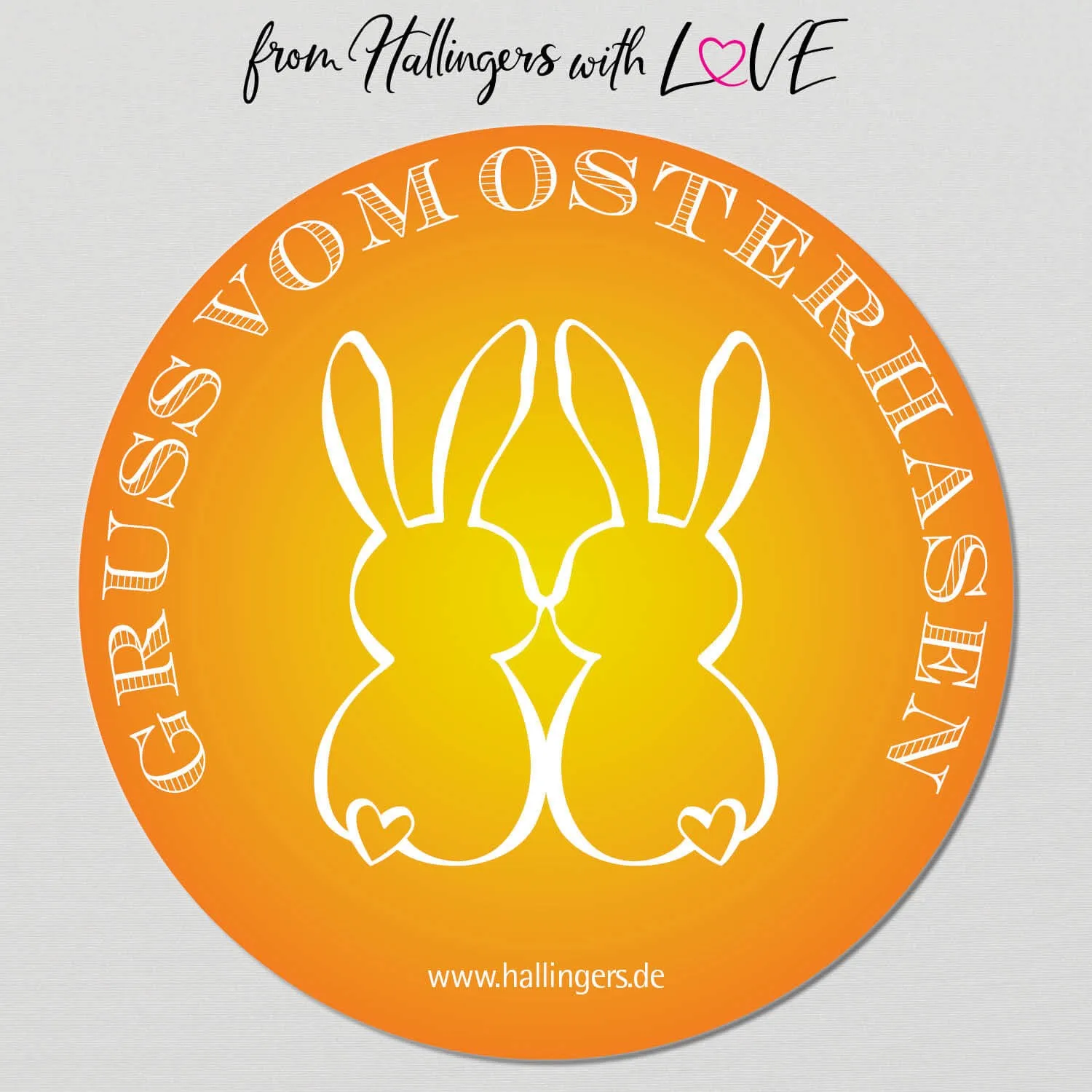 Gruß vom Osterhasen - orange (Geschenkkorb)