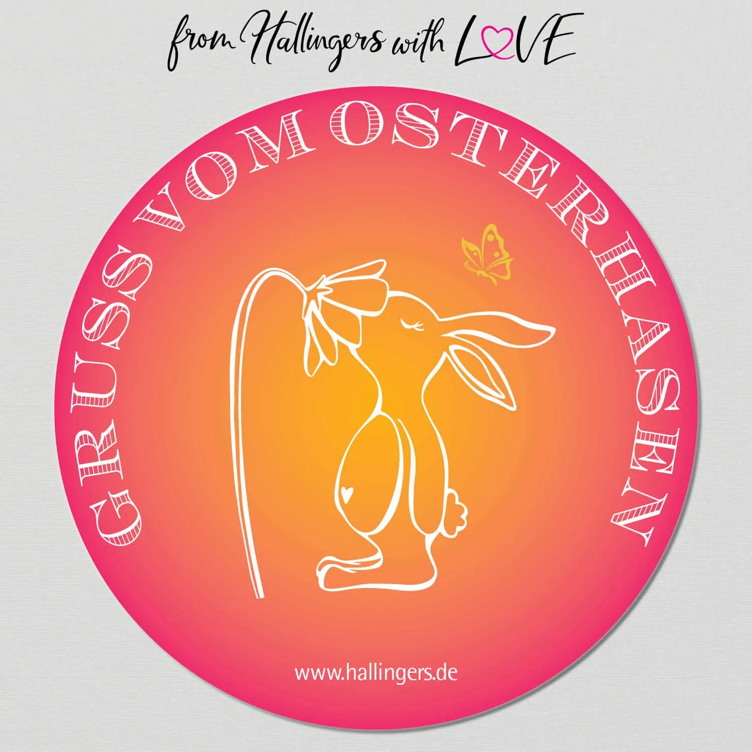 Gruß vom Osterhasen - pink (Geschenkkorb)