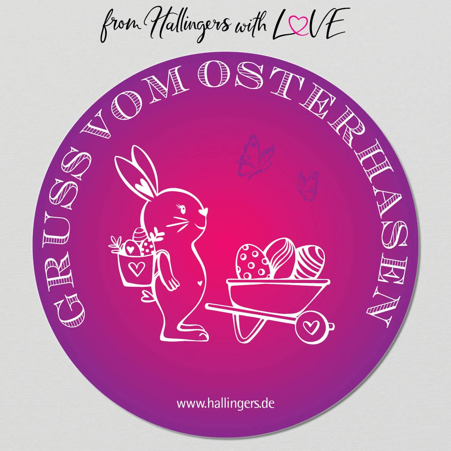 Gruß vom Osterhasen - purple (Geschenkkorb)