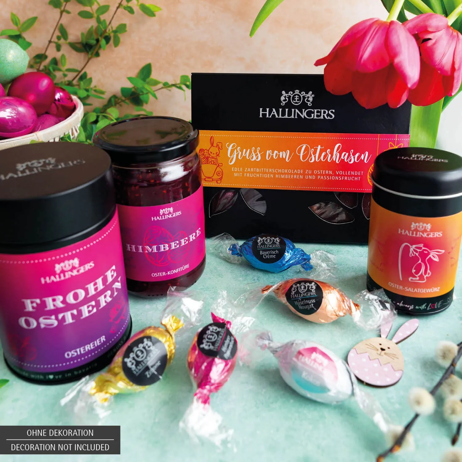 Gruß vom Osterhasen - green (Geschenkkorb)