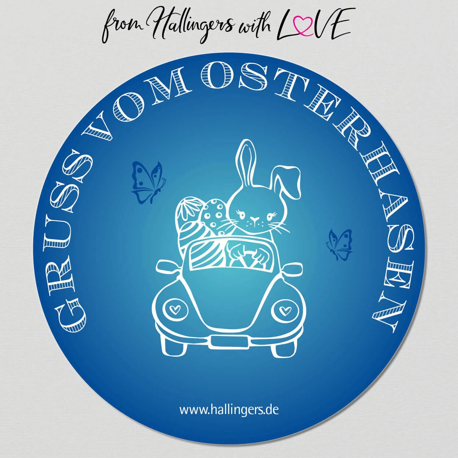 Gruß vom Osterhasen - blue (Geschenkkorb)