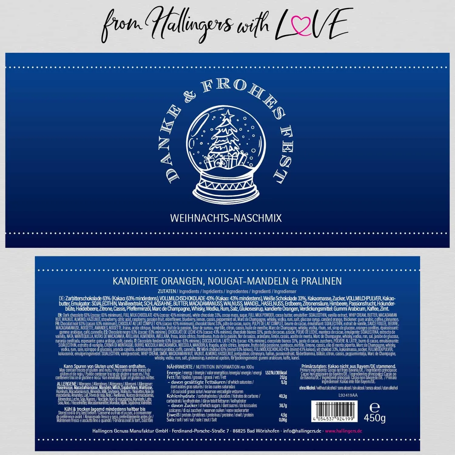 Danke & Frohes Fest (Geschenkkorb)