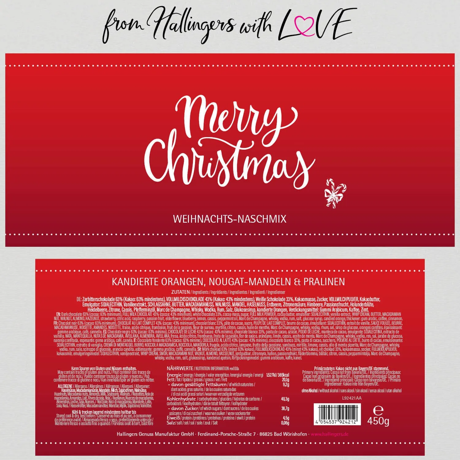 Weihnachts-Naschmix (Geschenkkorb)