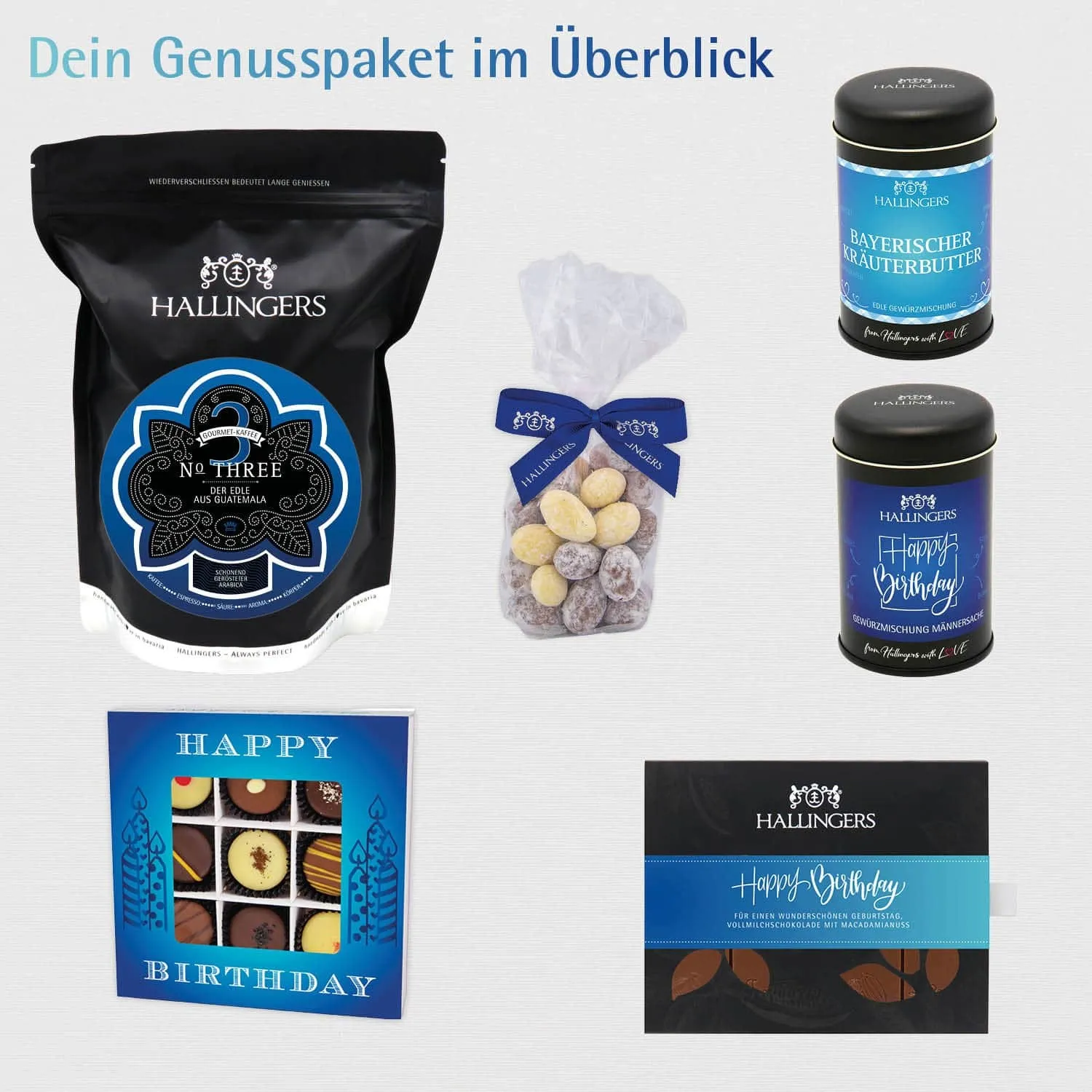 Happy Birthday Blue (Geschenkkorb)