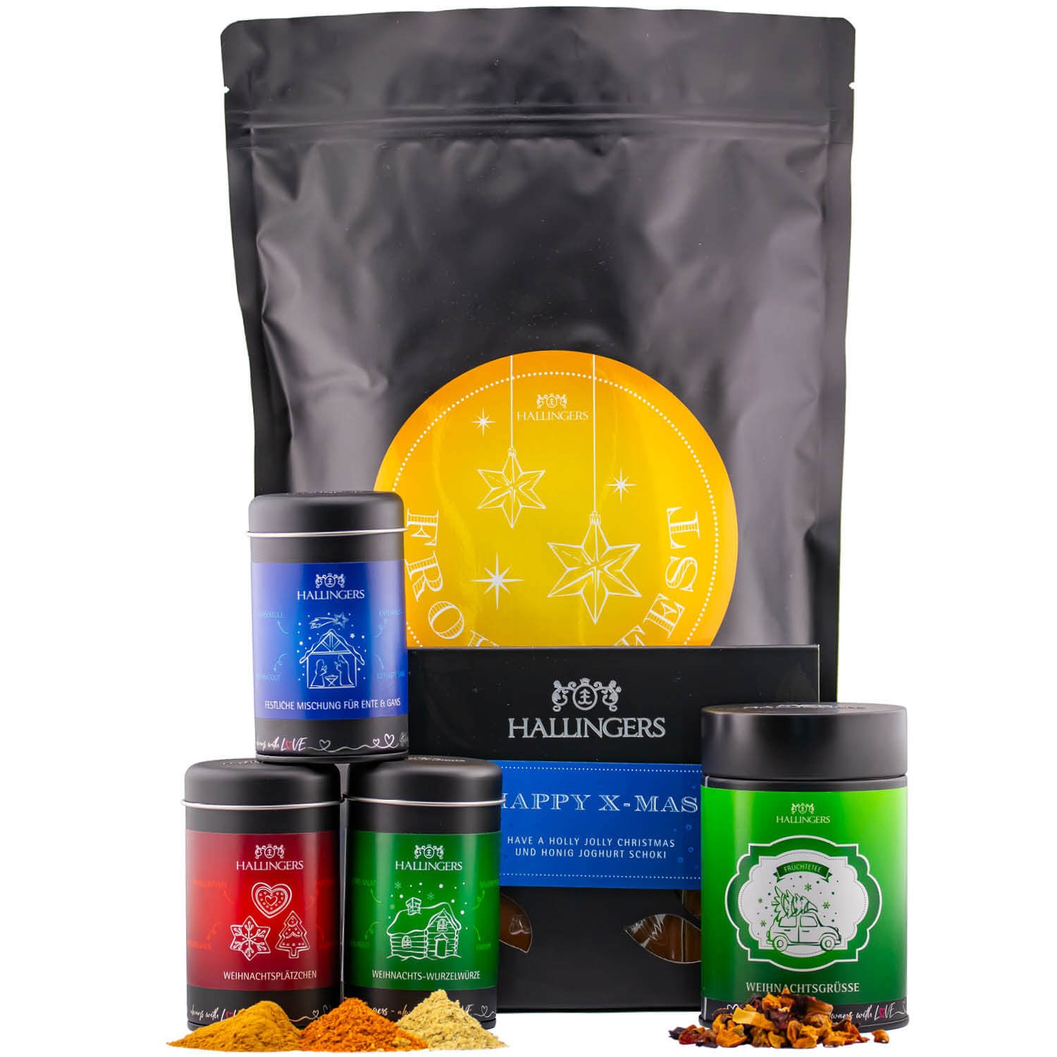 Geschenkkorb Geschenkset Weihnachten – Feinkost Mix, aus der Manufaktur, in edler Wundertüte, weihnachtliches Gourmet Geschenk für Frauen & für Männer