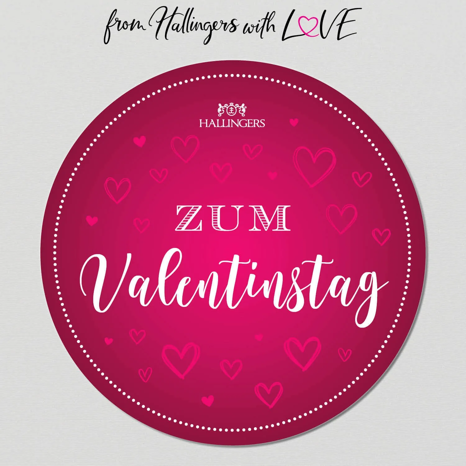 Zum Valentinstag - Pink (Geschenkkorb)