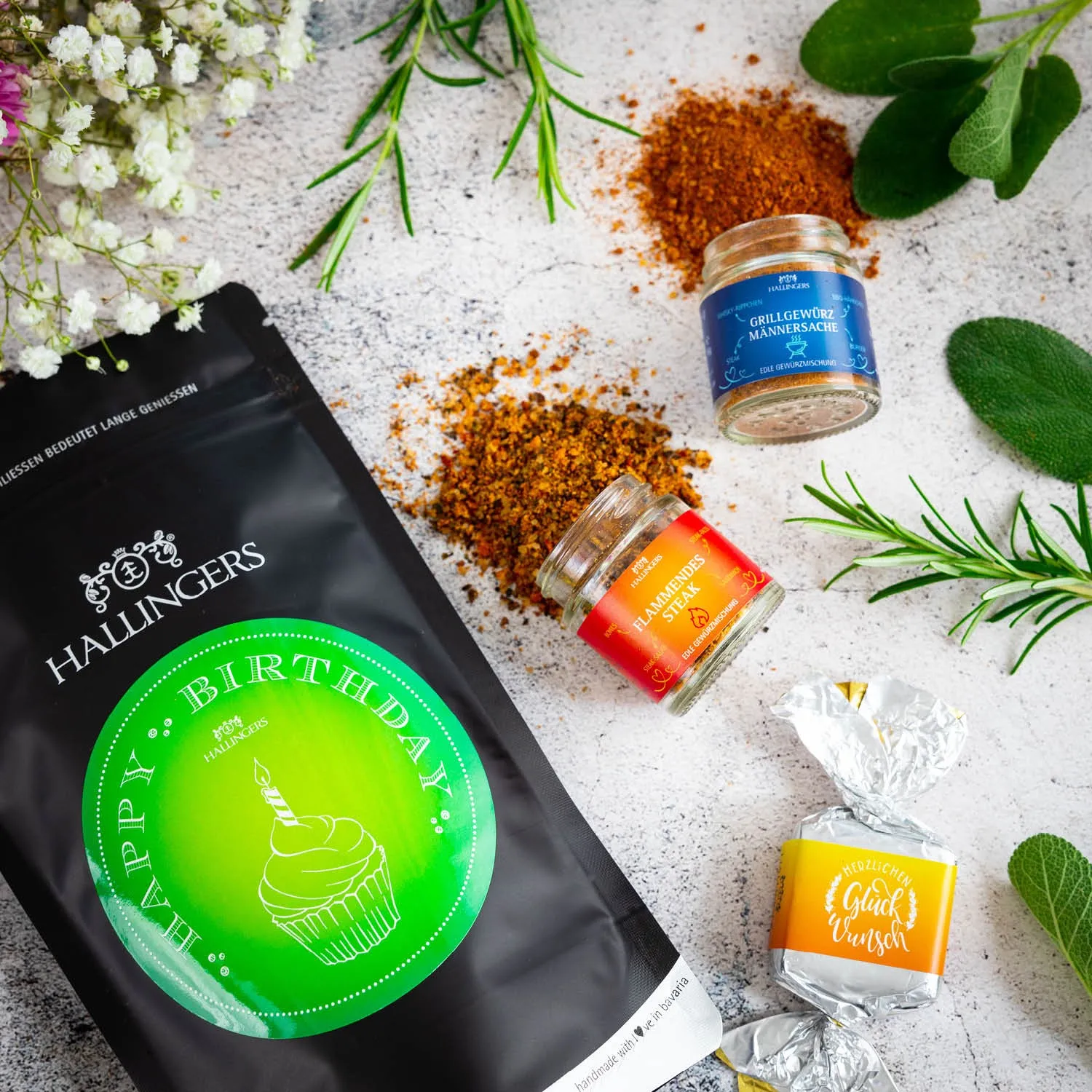 Happy Birthday Green (Geschenkkorb)