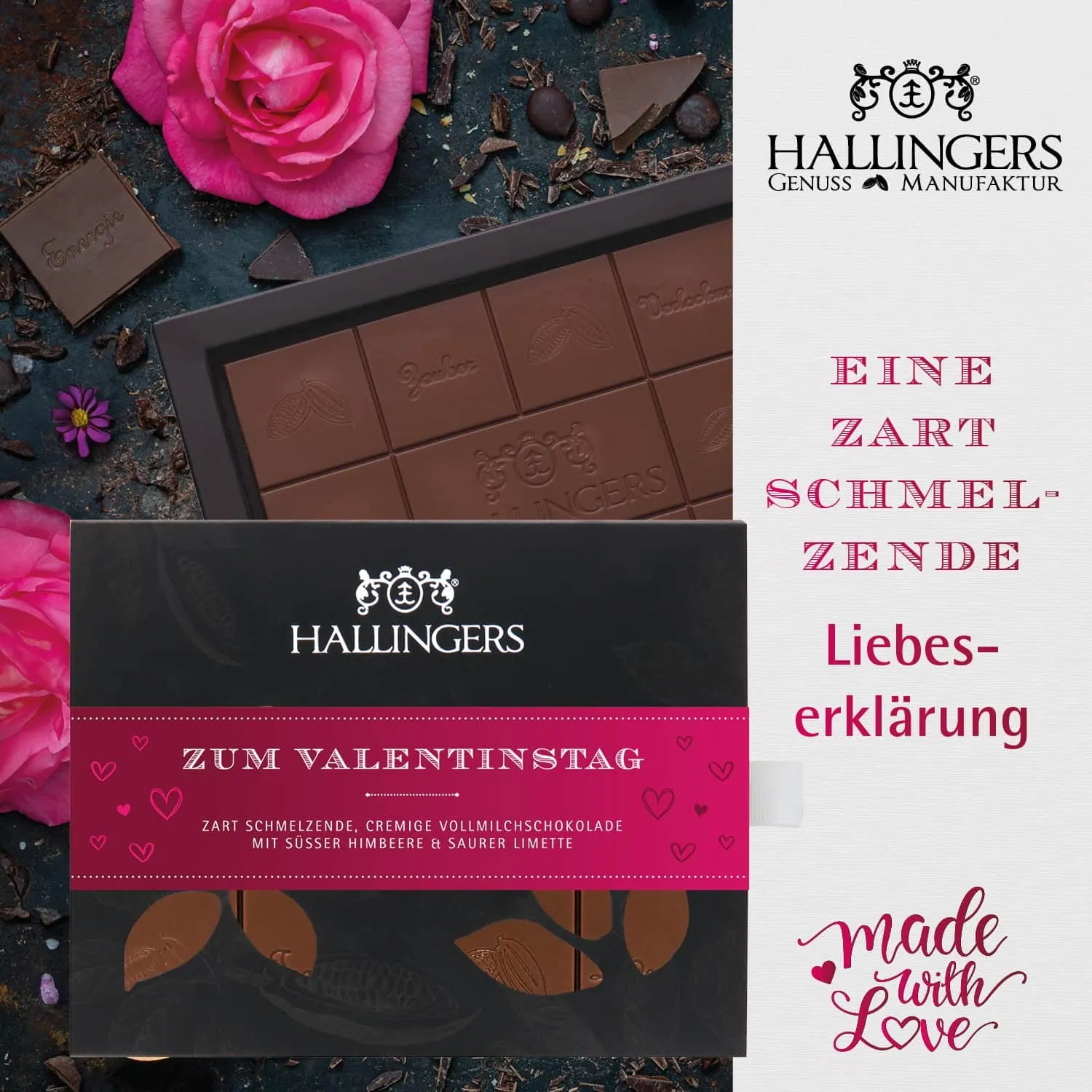 Zum Valentinstag pink (Geschenkkorb)