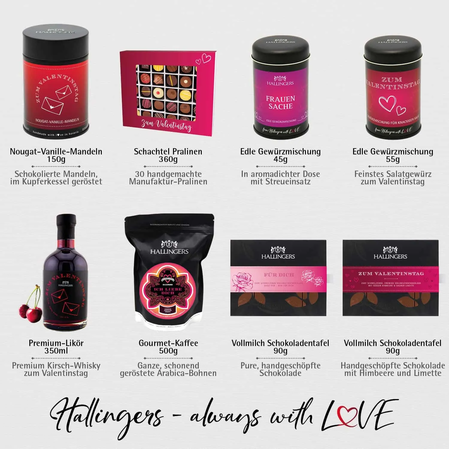 Zum Valentinstag pink (Geschenkkorb)