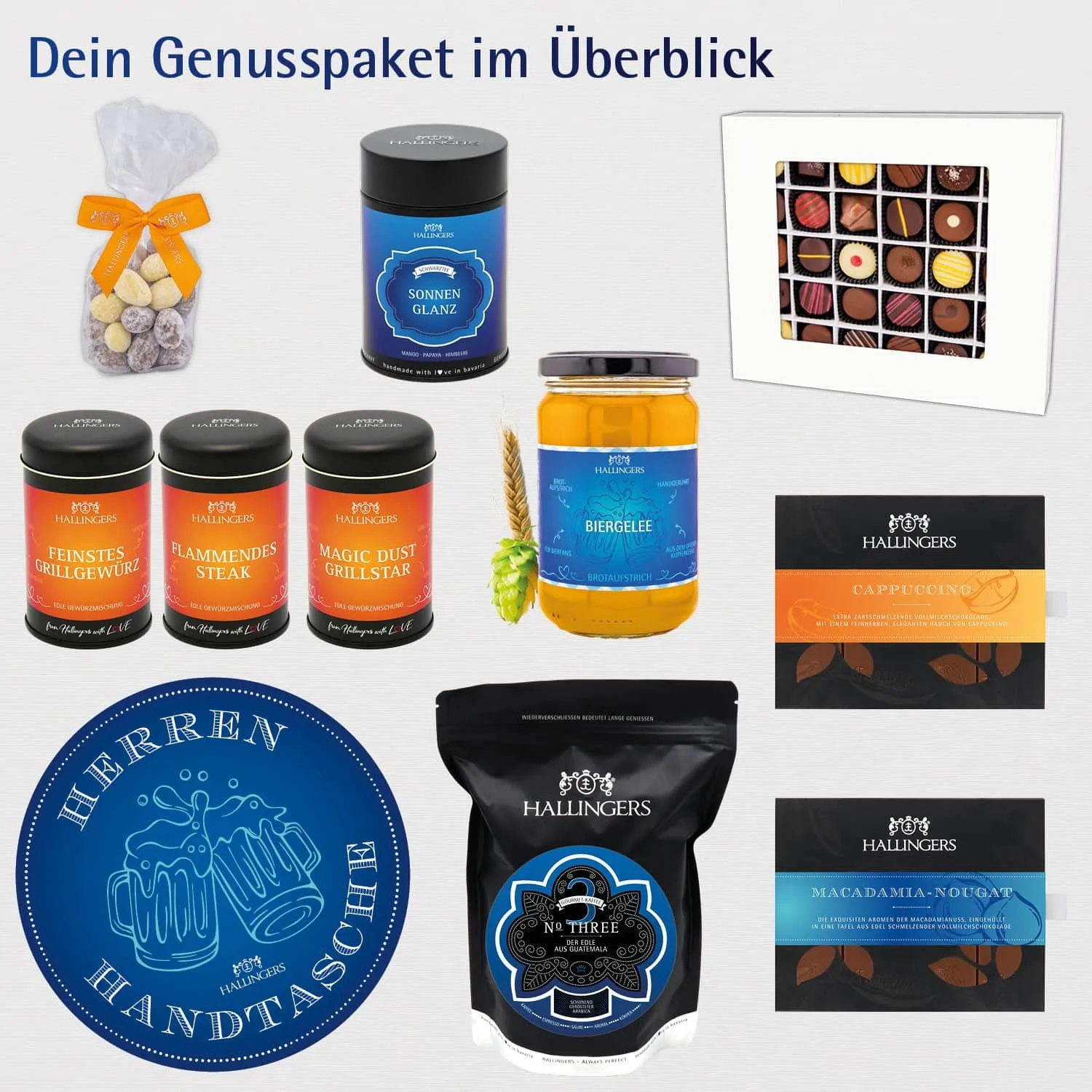 Herren Handtasche (Geschenkkorb)