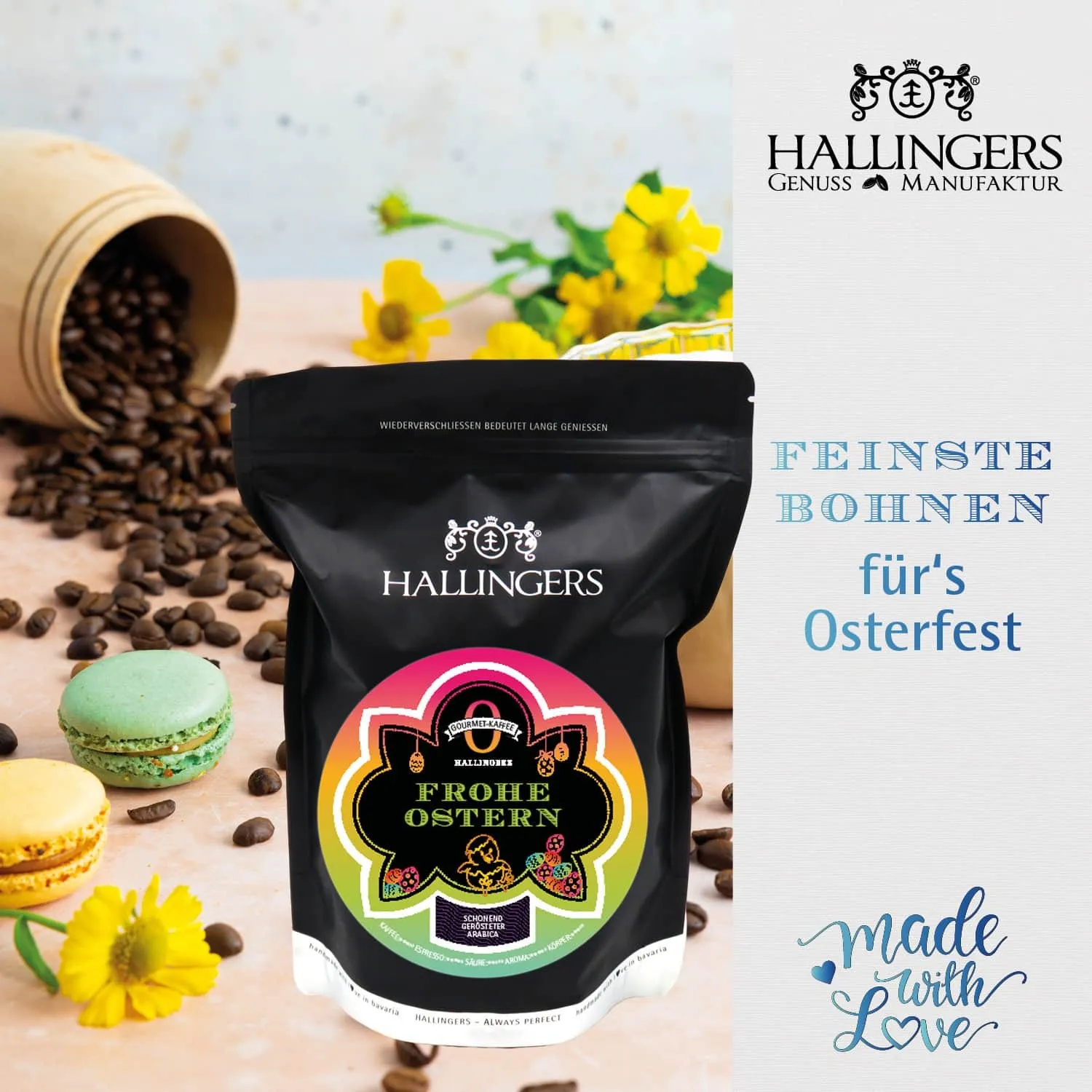 Gruß vom Osterhasen green (Geschenkkorb)