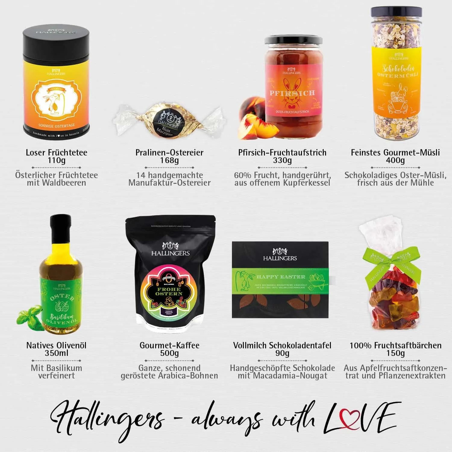 Gruß vom Osterhasen green (Geschenkkorb)