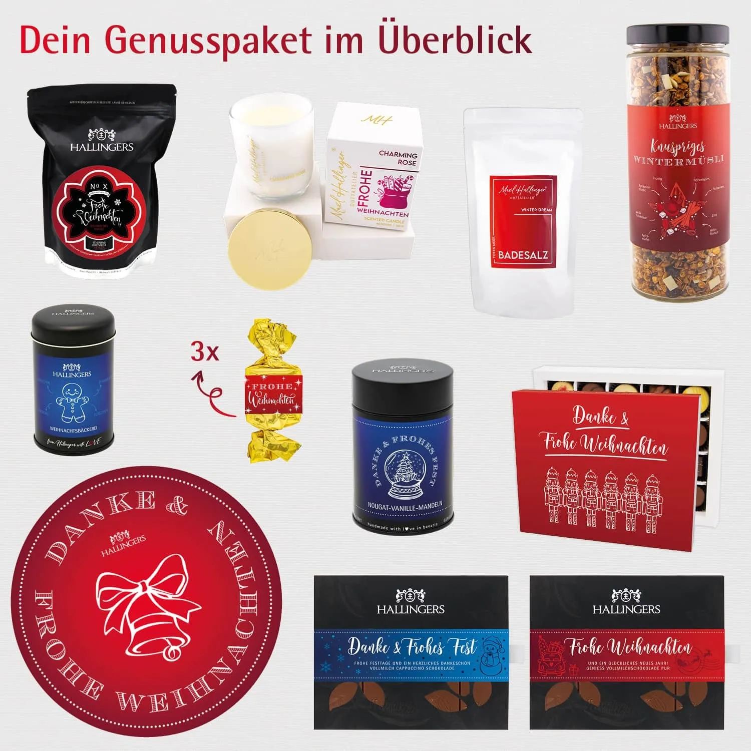 Danke & Frohe Weihnachten (Geschenkkorb)