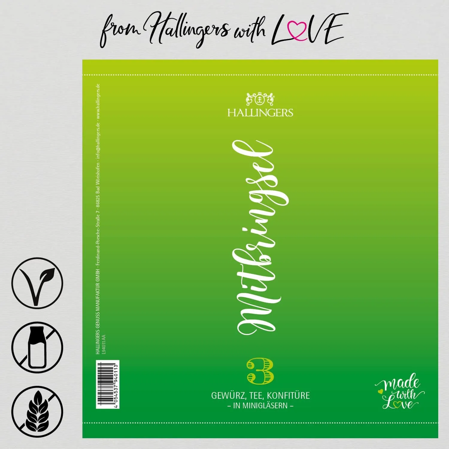 Mitbringsel (3er Gewürz, Tee, Konfitüre)