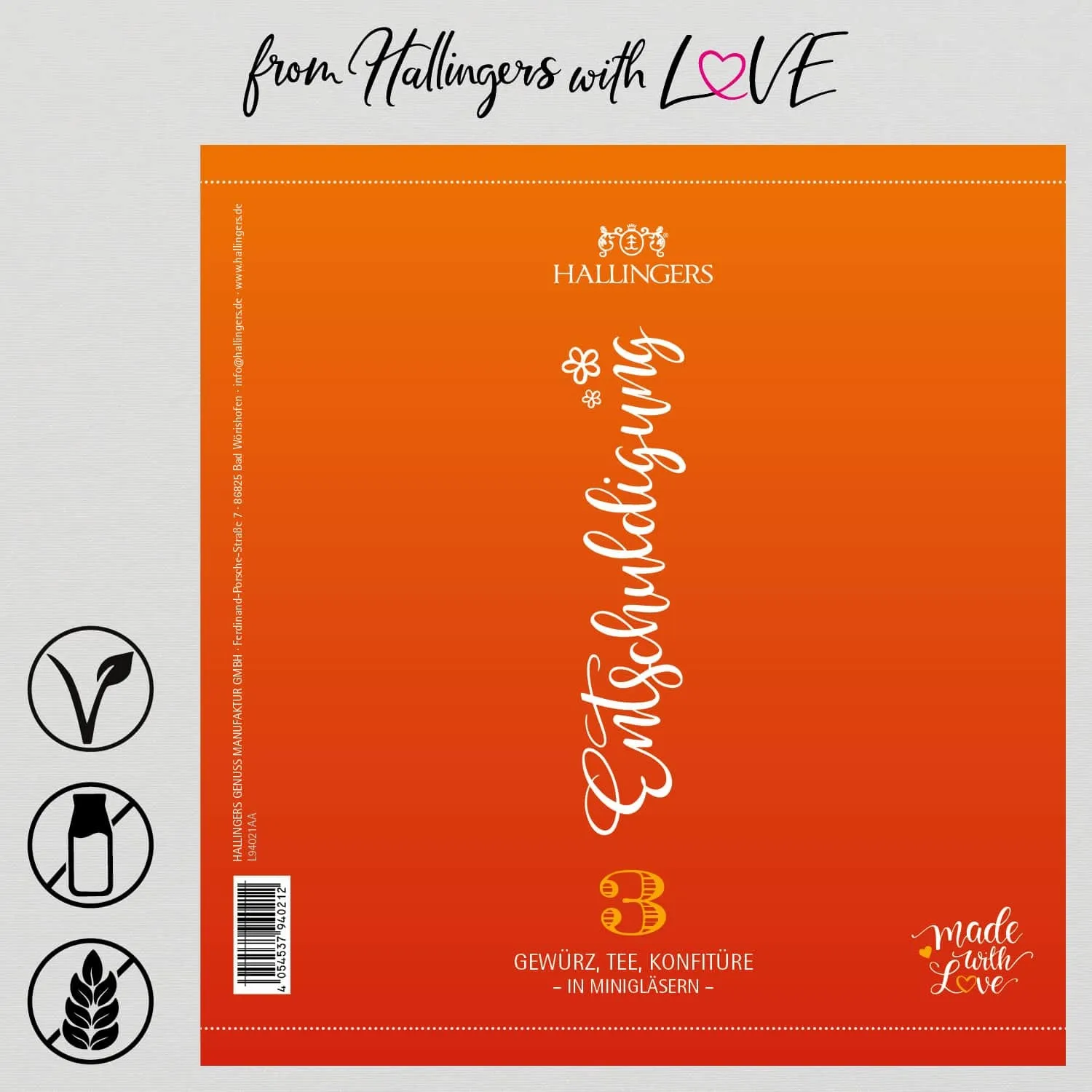 Entschuldigung (3er Gewürz, Tee, Konfitüre)