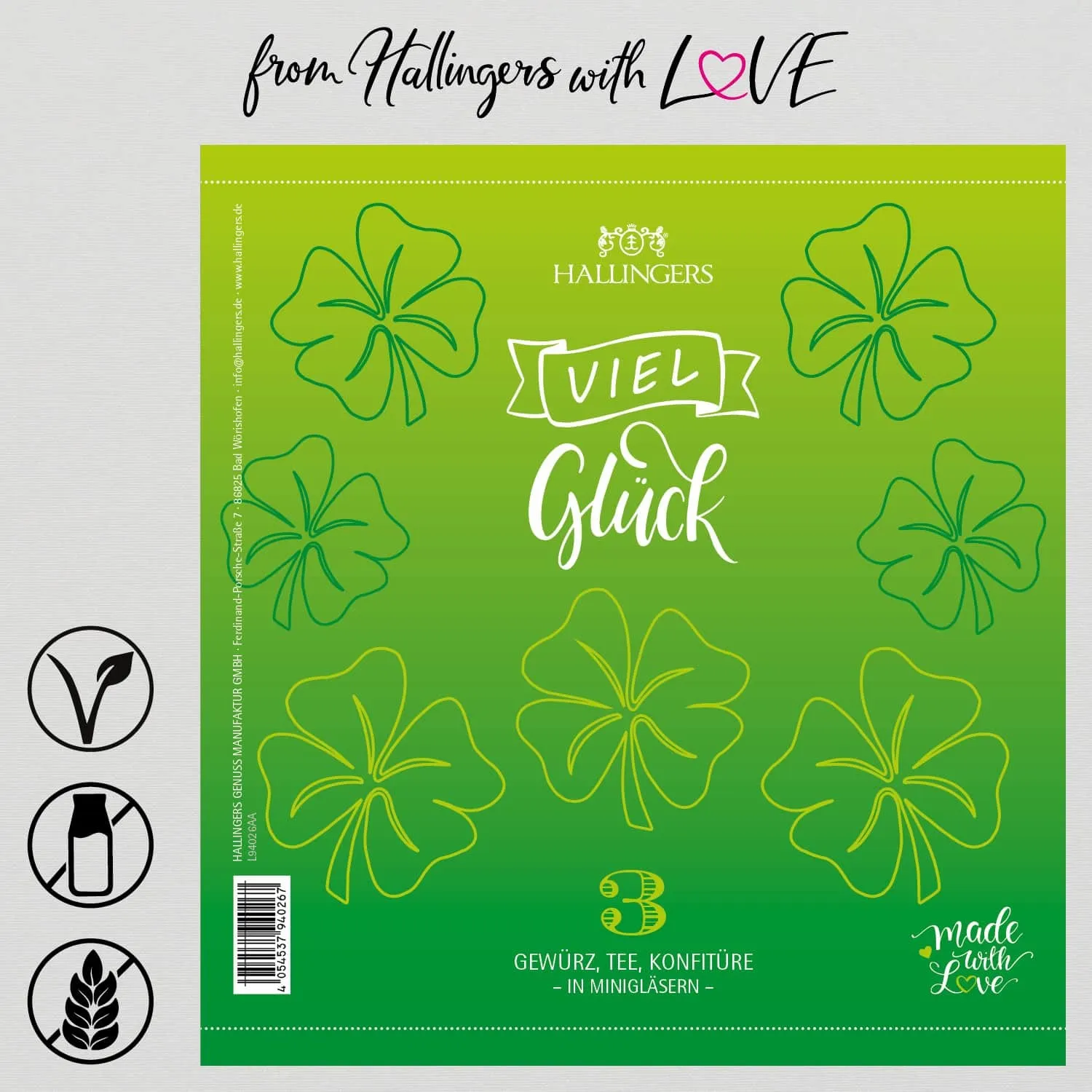 Viel Glück (3er Gewürz, Tee, Konfitüre)