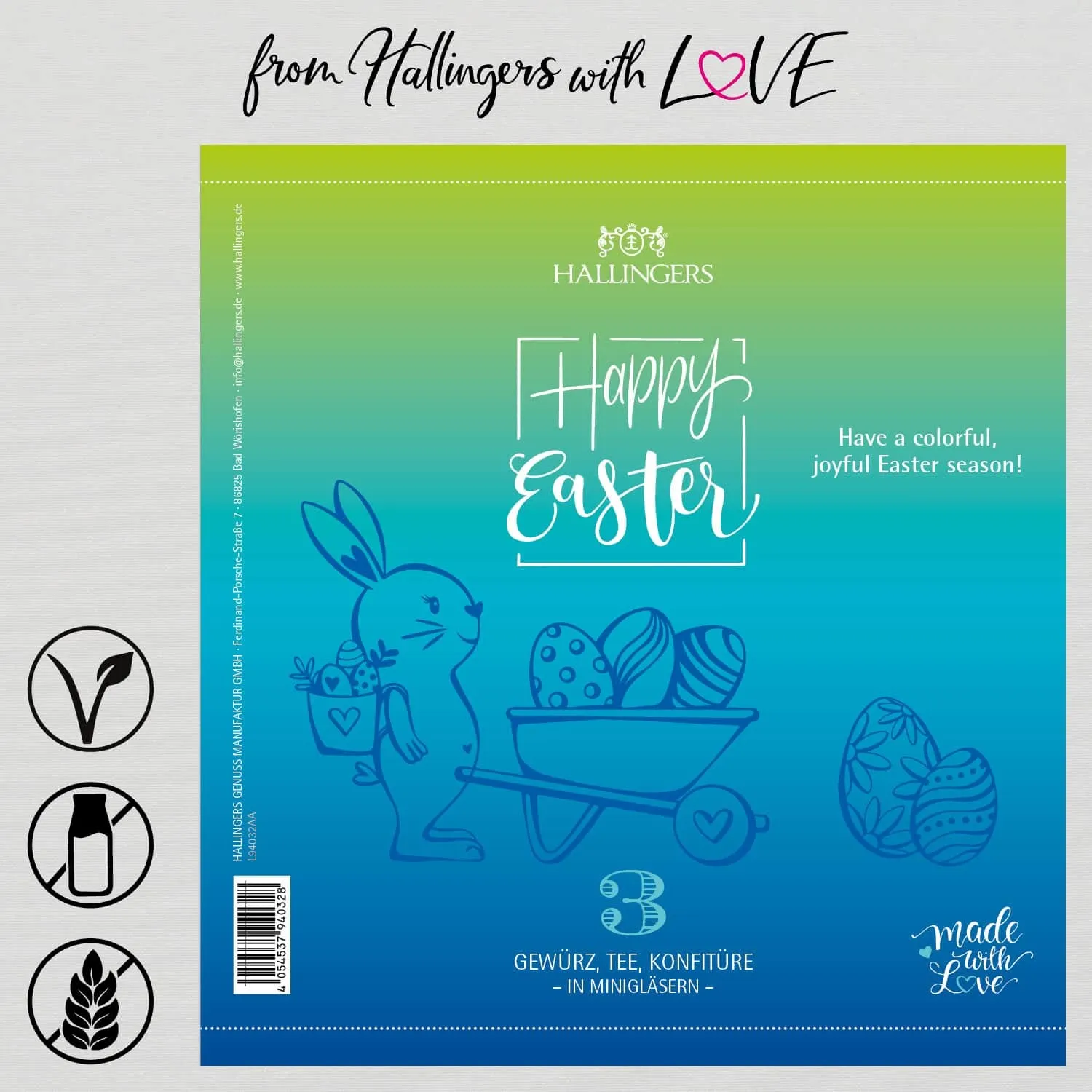 Happy Eeaster (3er Gewürz, Tee, Konfitüre)