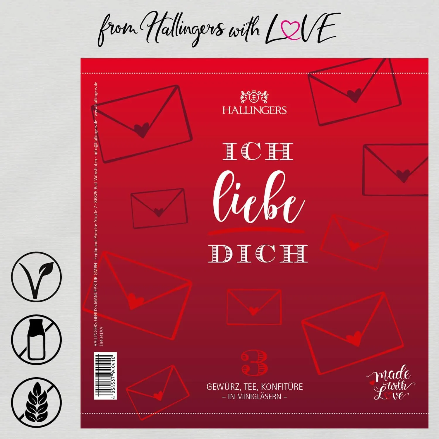 Ich liebe Dich (3er Gewürz, Tee, Konfitüre)