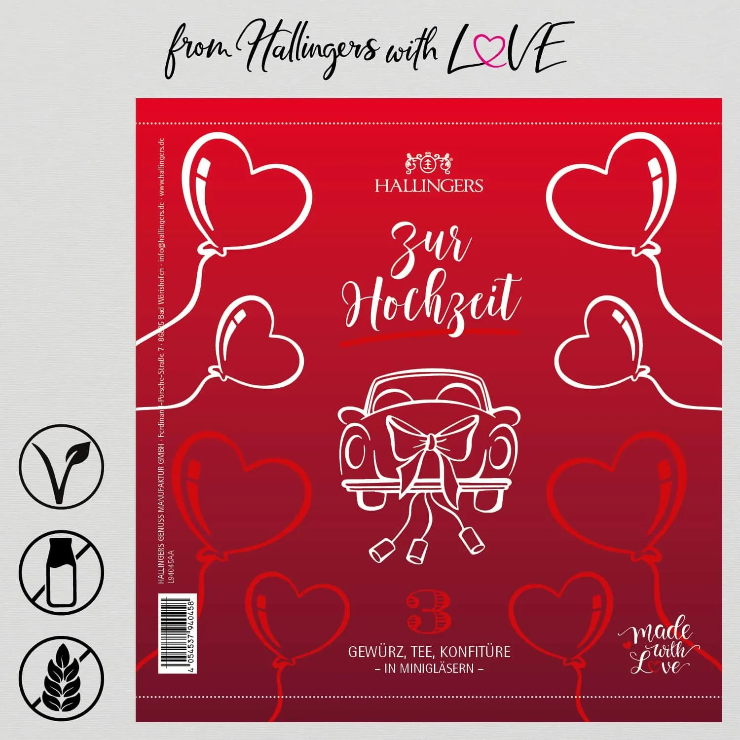 Zur Hochzeit (3er Gewürz, Tee, Konfitüre)