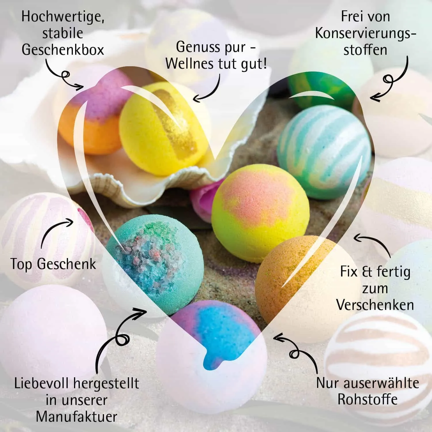 Luxury Bath Bombs - Pink (5 Badebomben)