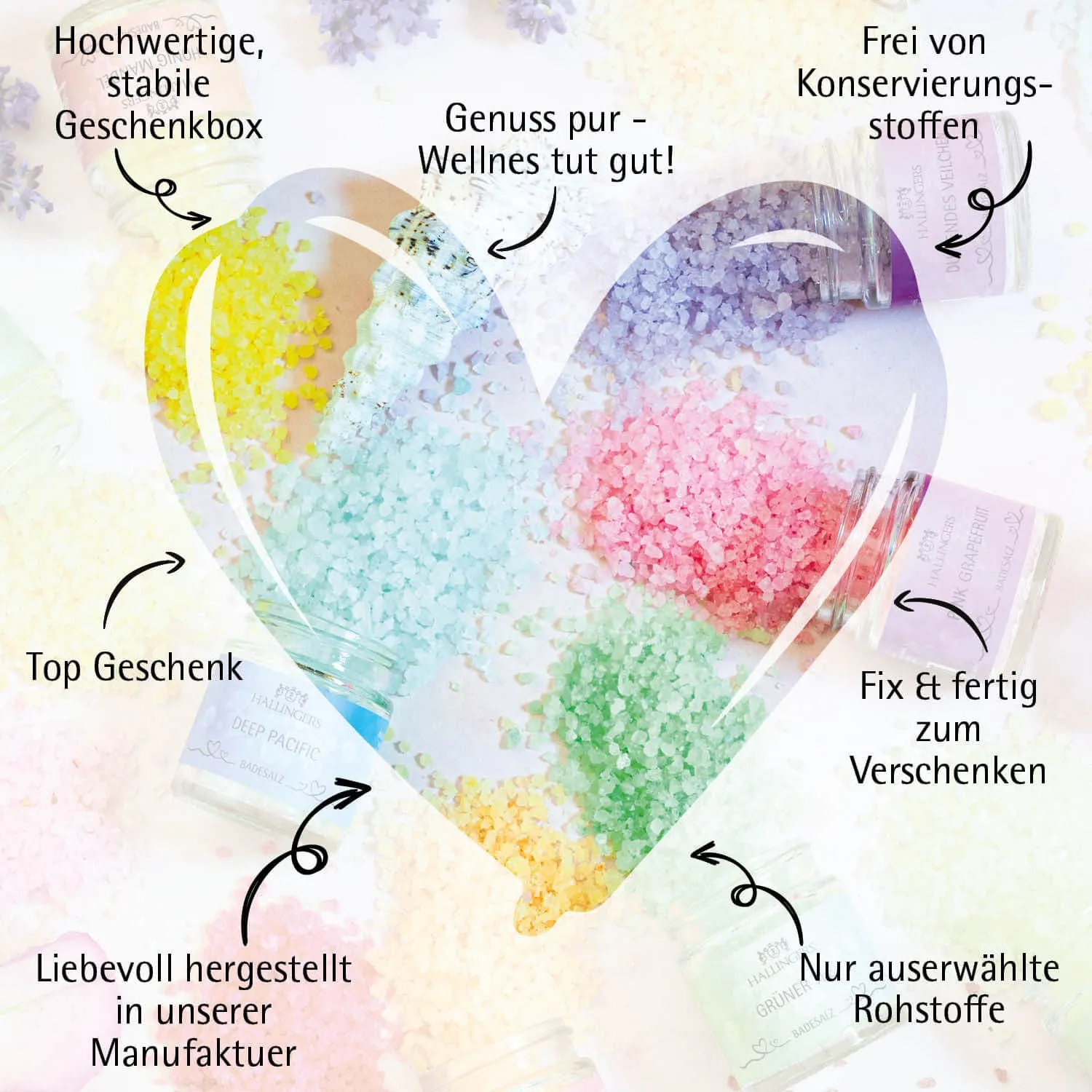 Besinnliche Weihnachtszeit (12 Badesalze im Glas)